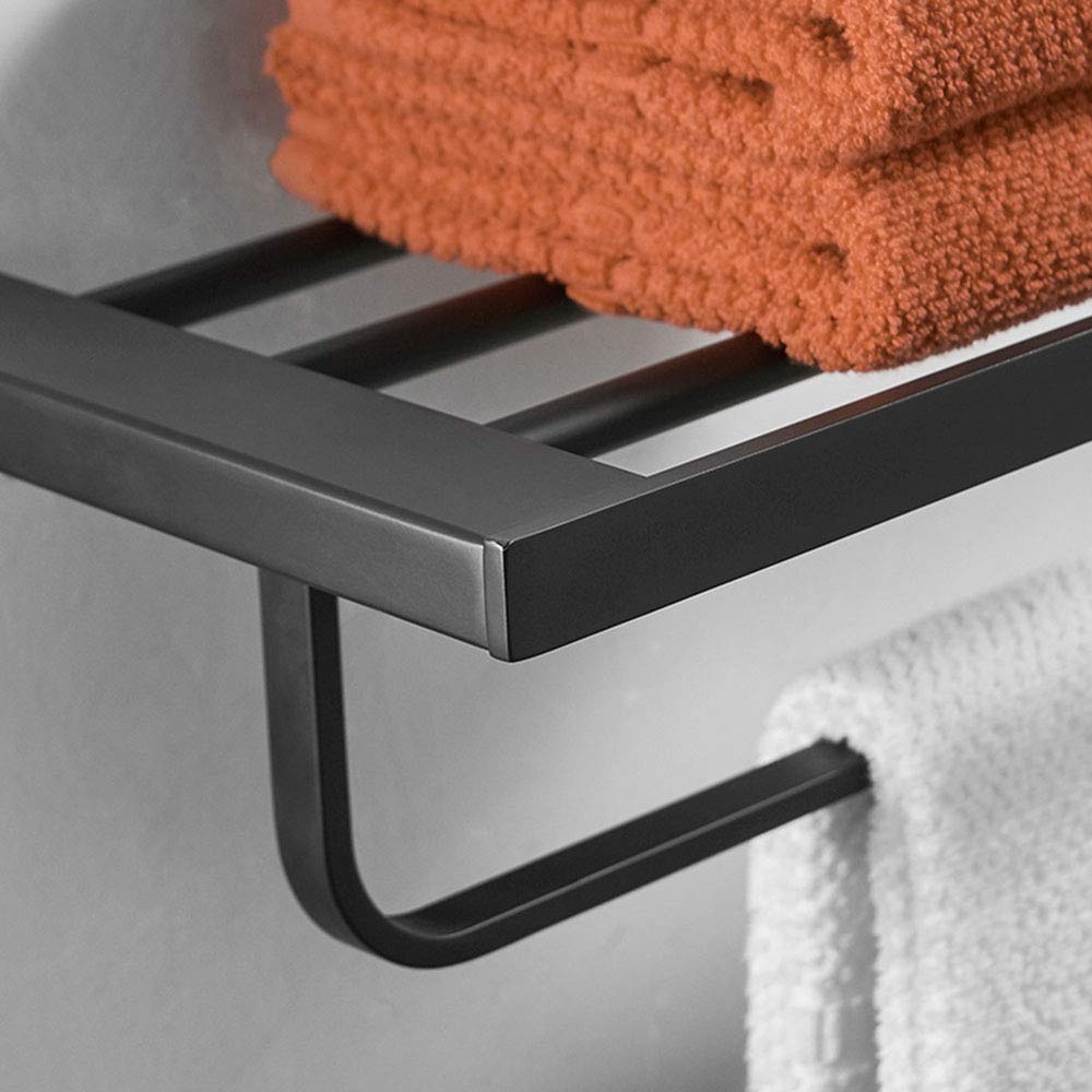 304 Stainless Steel Black Bathroom Shelf Set - Rustproof Wall Mounted Storage Organizer for Shower, Toiletries & Cosmetics | Perfect for Modern Bathroom, Spa & Hotel Decor