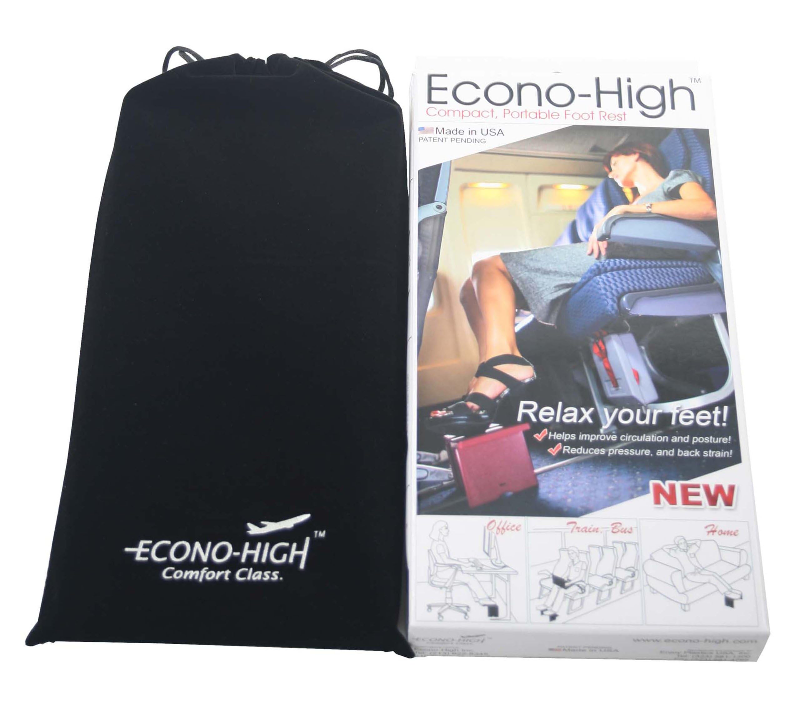 Ergonomic Adjustable Portable Footrest for Office & Home - Lightweight & Foldable for Comfortable Leg Support While Working, Gaming or Traveling