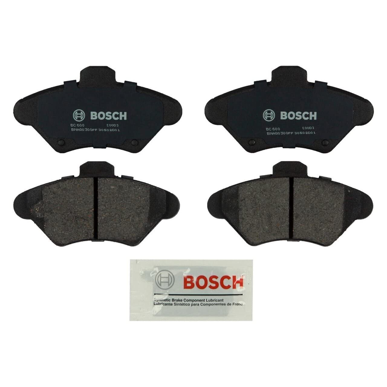 Bosch BC600 Premium Disc Brake Pads - High Performance Brake Pads for Cars, Trucks & SUVs - Perfect for City Driving & Highway Commuting