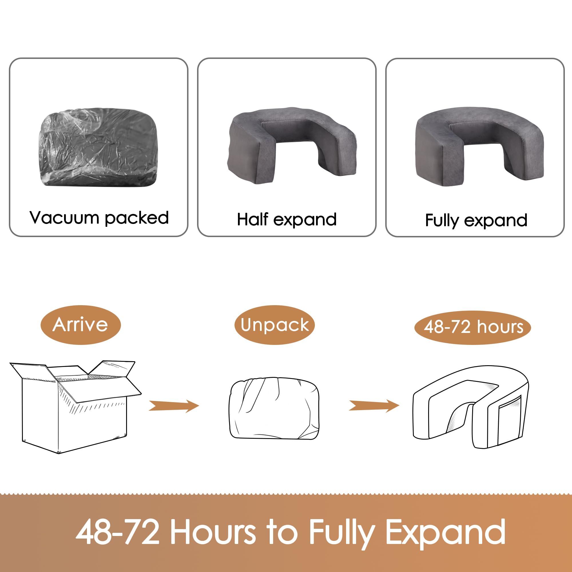 Homguava Memory Foam Reading & Gaming Pillow with Side Pocket - Ergonomic Back Support Cushion for Adults - Soft Furry Body Pillow for Bed, Sofa, Office (Grey) - Perfect for Reading, Gaming, Working & Relaxing at Home