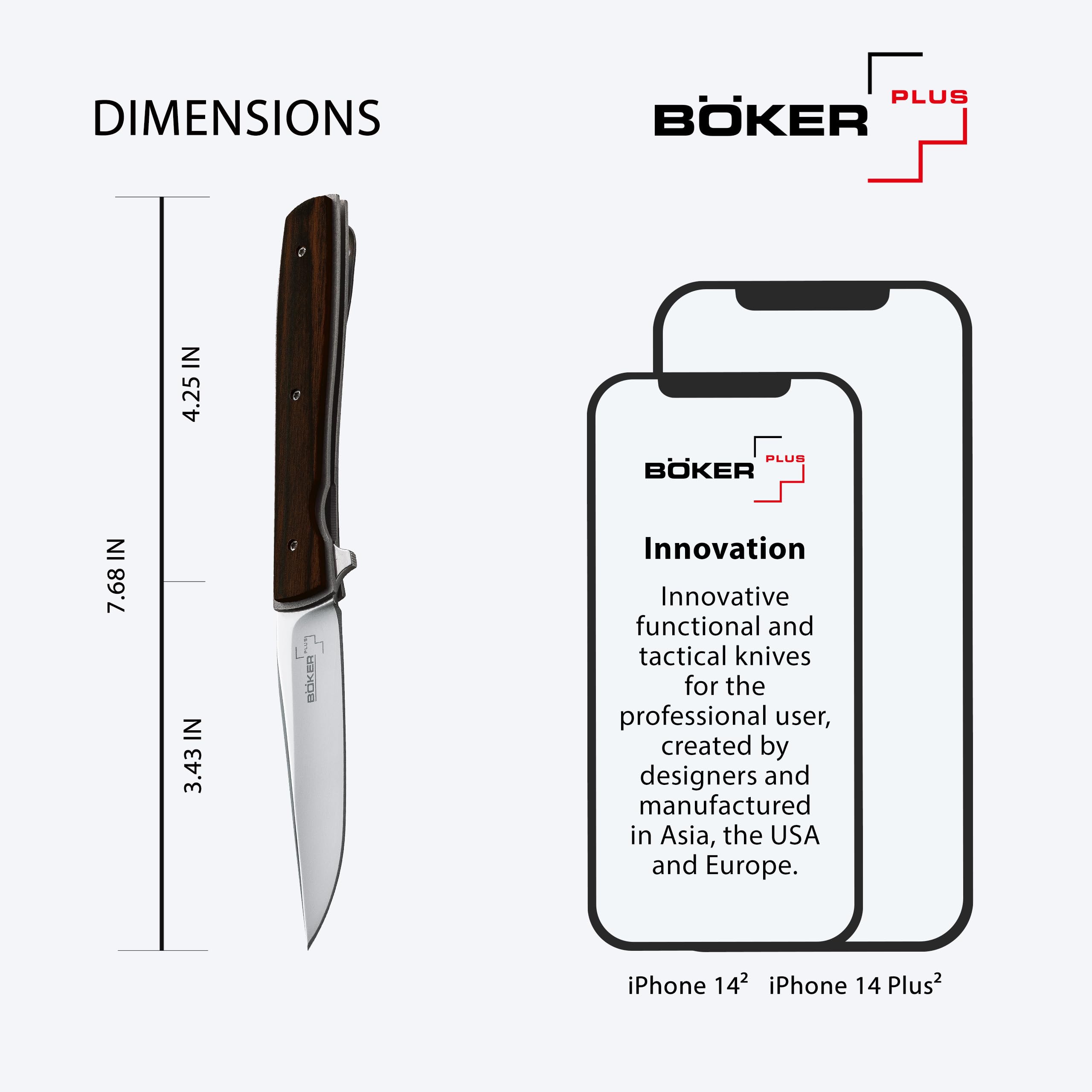Boker Plus 01BO734 Urban Trapper Folding Knife - 3.5 Inch Stainless Steel Blade, Lightweight EDC Pocket Knife for Outdoor, Camping, Hiking & Everyday Carry (EDC)