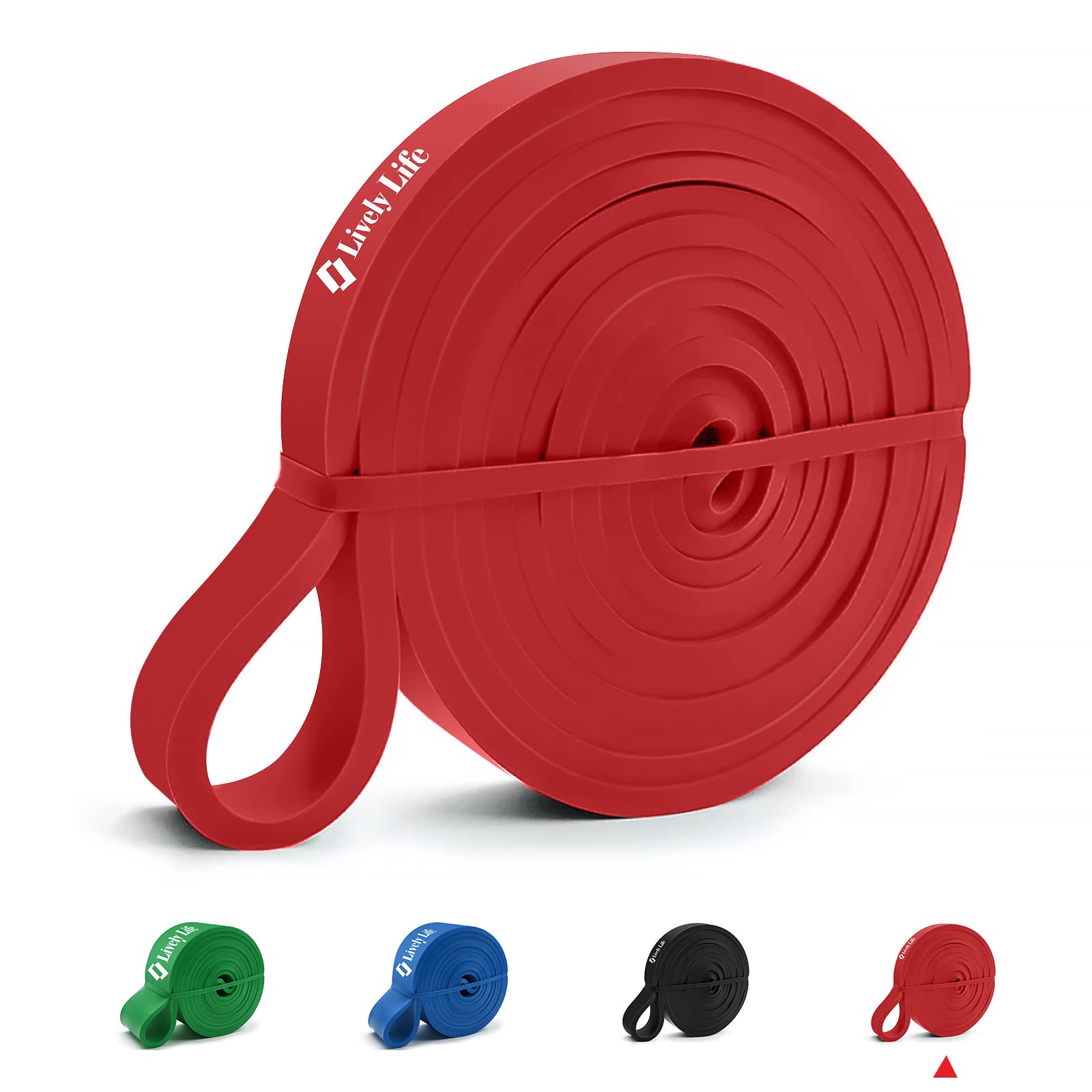 Lively Life Long Resistance Bands Set - Heavy Duty Pull Up Assist Bands for Men & Women - Home Gym Workout Equipment for Yoga, Pilates, Crossfit, Assisted Pull Ups & Strength Training - Perfect for Home Exercise, Gym Workouts & Physical Therapy