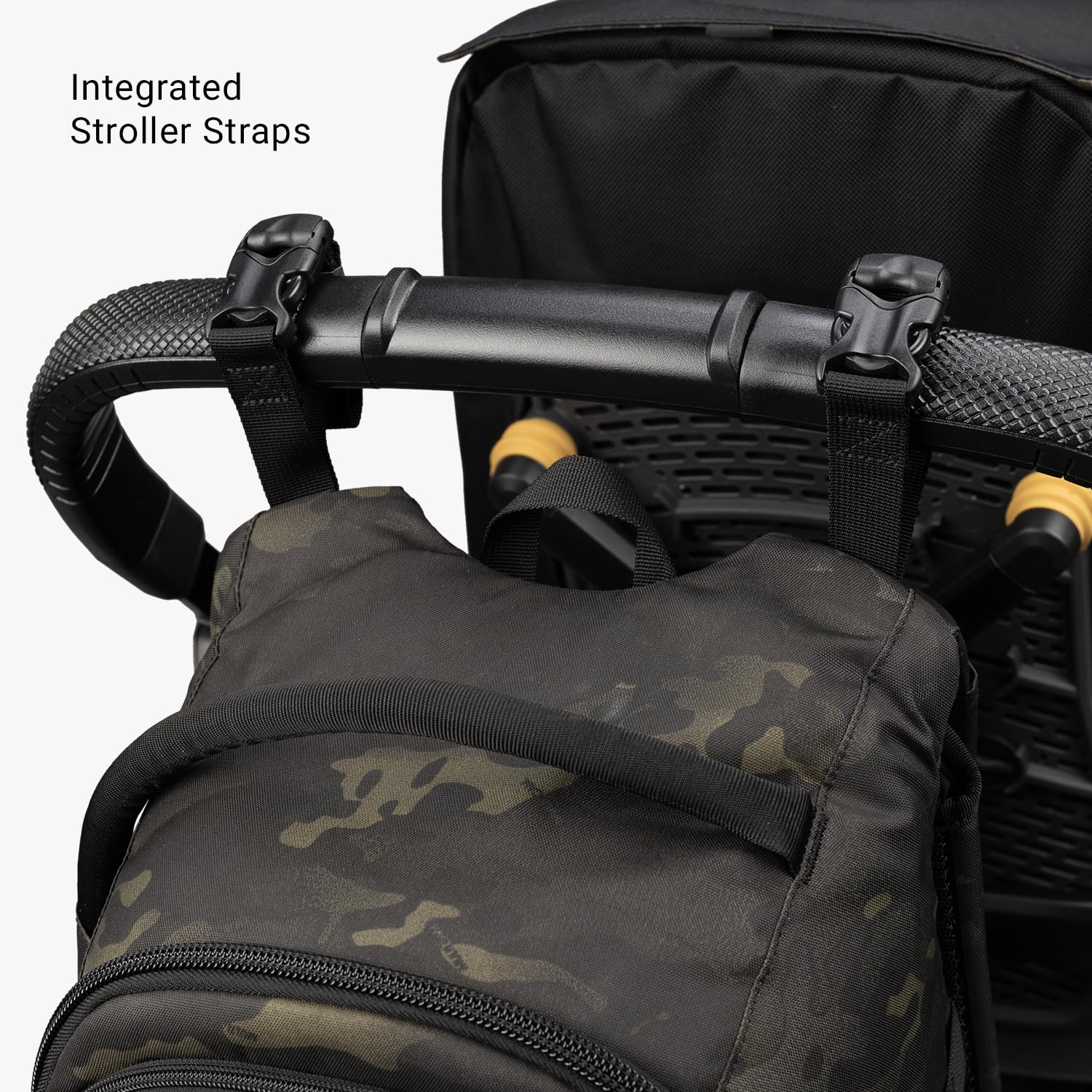 TBG - Men's Tactical Diaper Bag Backpack with Built-in Changing Pad & Stroller Straps, Waterproof Baby Diaper Organizer for Dads (Multicam Black 4th Gen) - Perfect for Travel, Hiking & Everyday Parenting