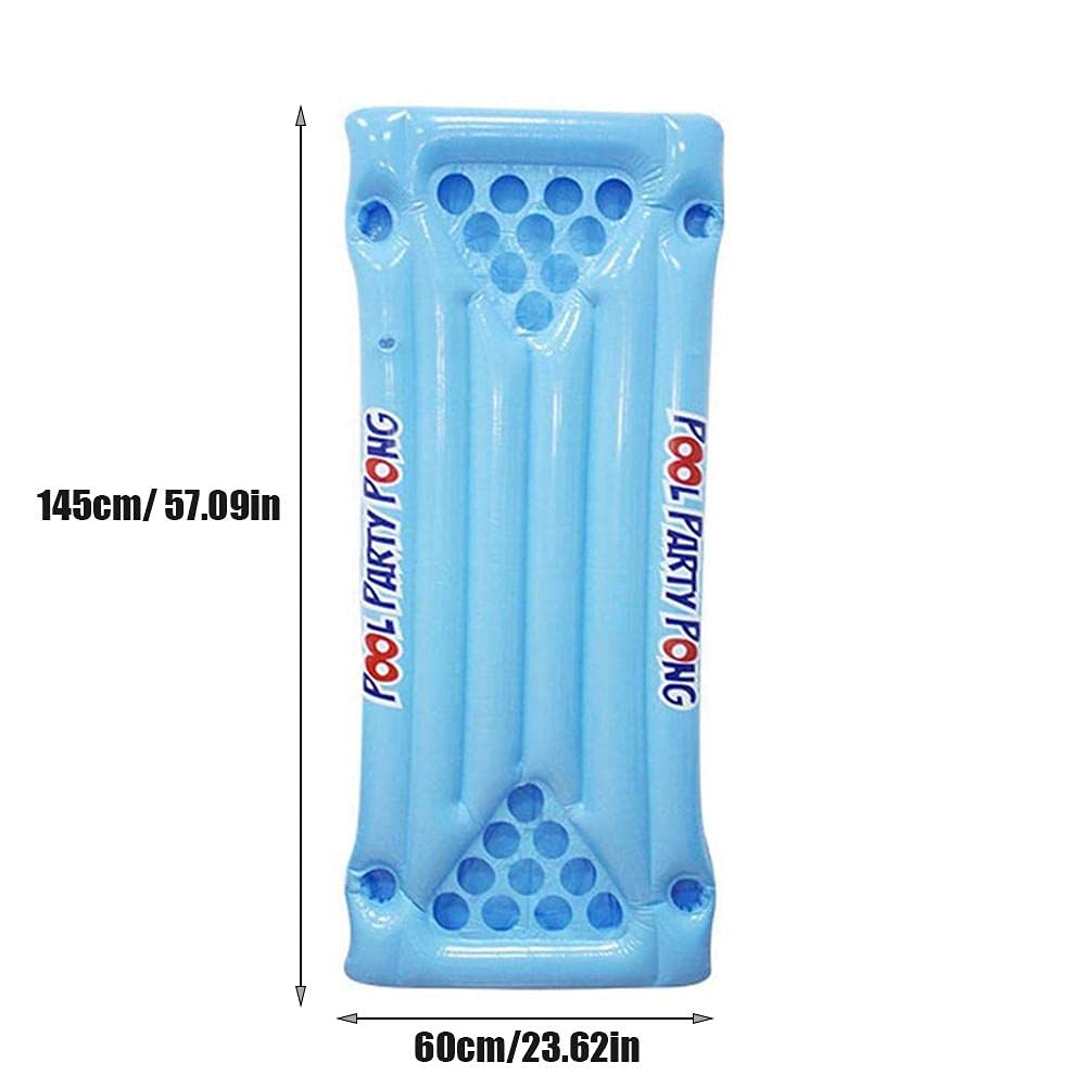 **Inflatable Beer Pong Table - Floating Pool Lounge Party Barge for Adults - Multifunctional Air Pong Mattress - Outdoor Swimming Pool Party Games & Water Fun**    *(Perfect for Backyard BBQs, Beach Parties, Summer Gatherings & Poolside Relaxation!)*