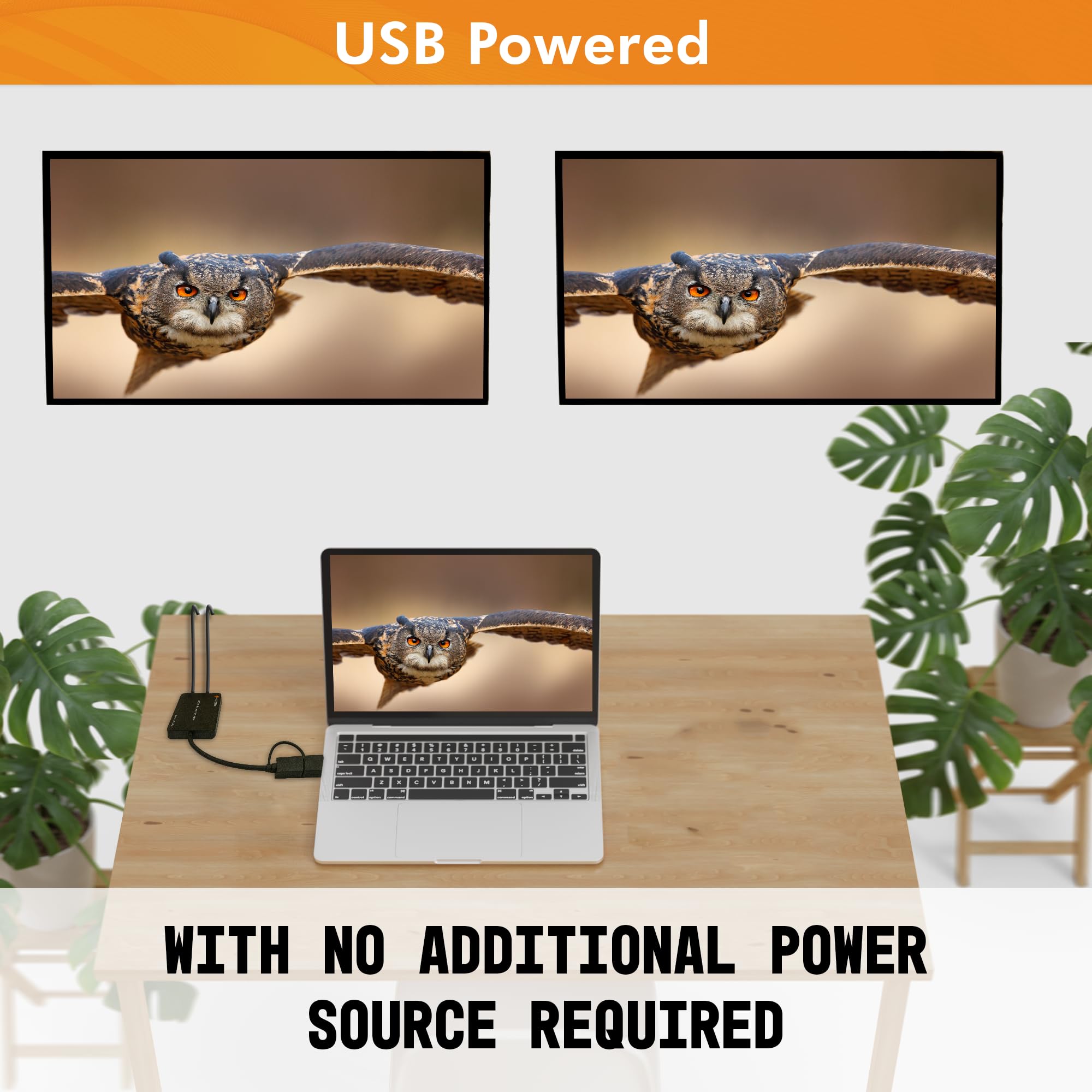 J-Tech Digital USB C to HDMI Adapter 4K 30Hz & 1080P 60Hz - Dual Monitor Adapter for USB-A/USB-C - USB Powered with Mirror/Extend/Rotation/Clamshell Modes - Ideal for Home Office, Gaming & Presentations [JTD-USB-2HDMI]