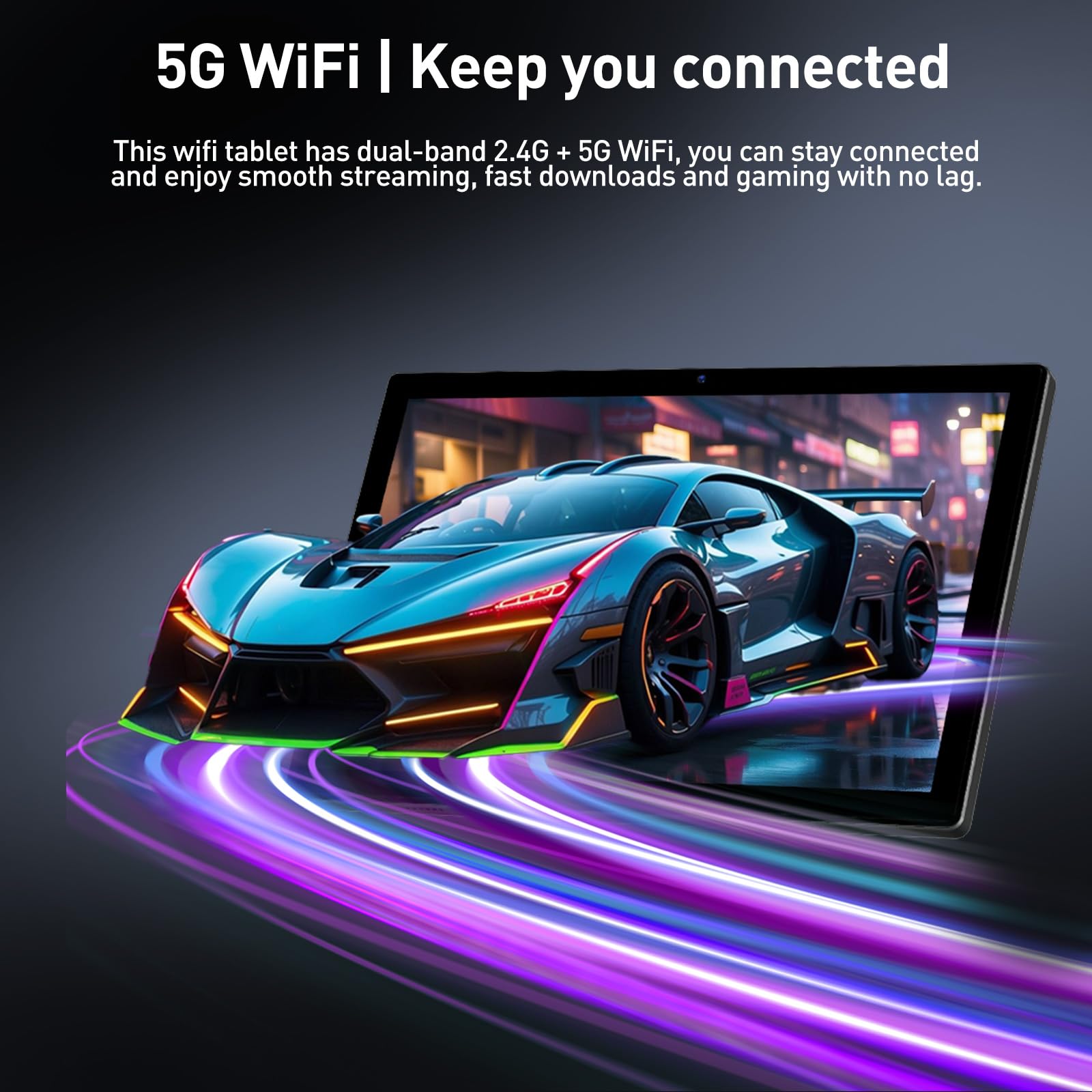 **10.1 Inch Android 14 Tablet - 128GB Storage, 8GB RAM, Octa-Core Processor, 5G WiFi, 7000mAh Battery - 13MP+8MP Camera, BT 5.0, GPS, GMS Certified - Includes Keyboard, Mouse & Case - Perfect for Work, Study & Entertainment**