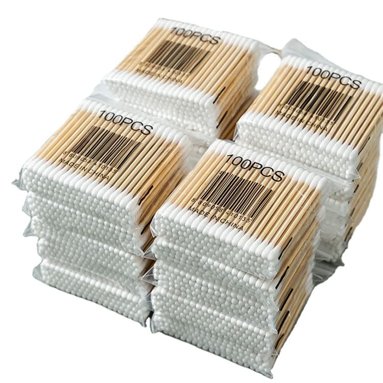 GR DESIGN® 100% Pure Cotton Swabs - Soft & Gentle Ear Cleaning Buds (20-Pack) | Safe for Ears, Makeup, Crafts & Baby Care