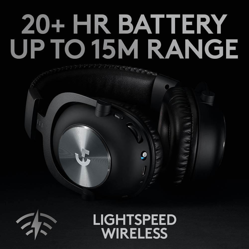Logitech G PRO X Wireless Lightspeed Gaming Headset & PRO X SUPERLIGHT Wireless Gaming Mouse - Ultra-Lightweight Design, HERO 25K Sensor, 25600 DPI, 5 Programmable Buttons (Black) - Perfect for Competitive Esports, FPS Gaming & Streaming