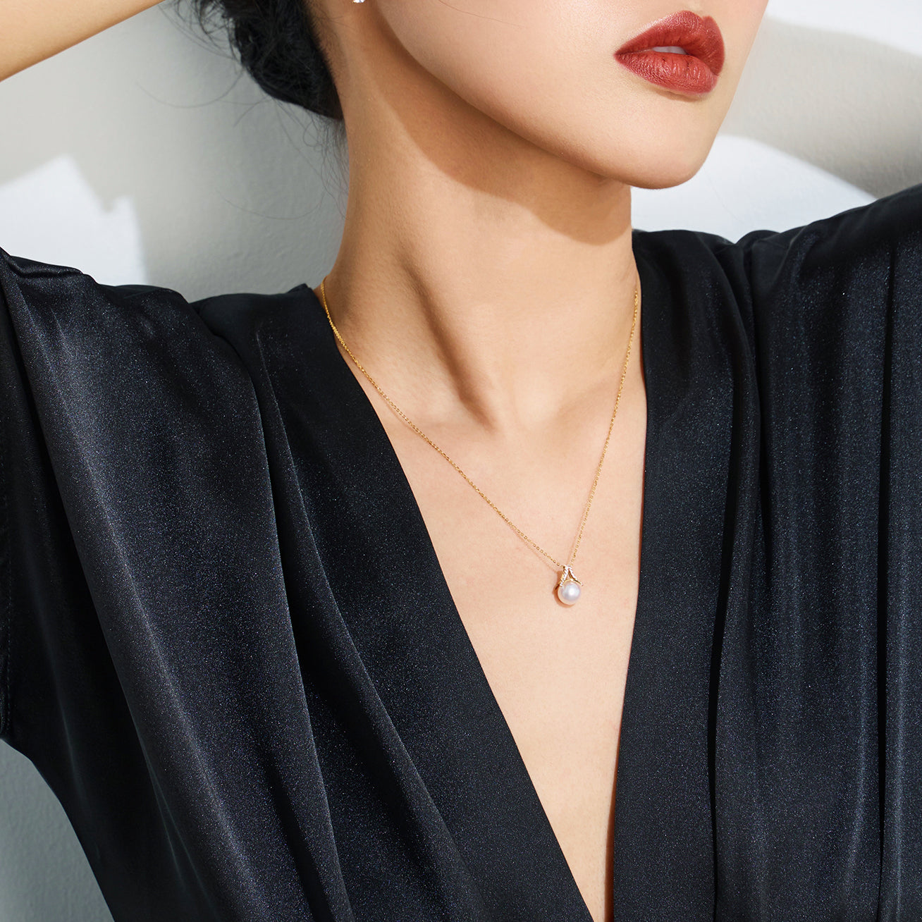 18K Solid Gold Hanadama Akoya Pearl Necklace - AAA Quality Japanese Cultured Pearls for Women, Elegant Bridal Jewelry Gift (KN00110) | Perfect for Weddings, Anniversaries & Special Occasions