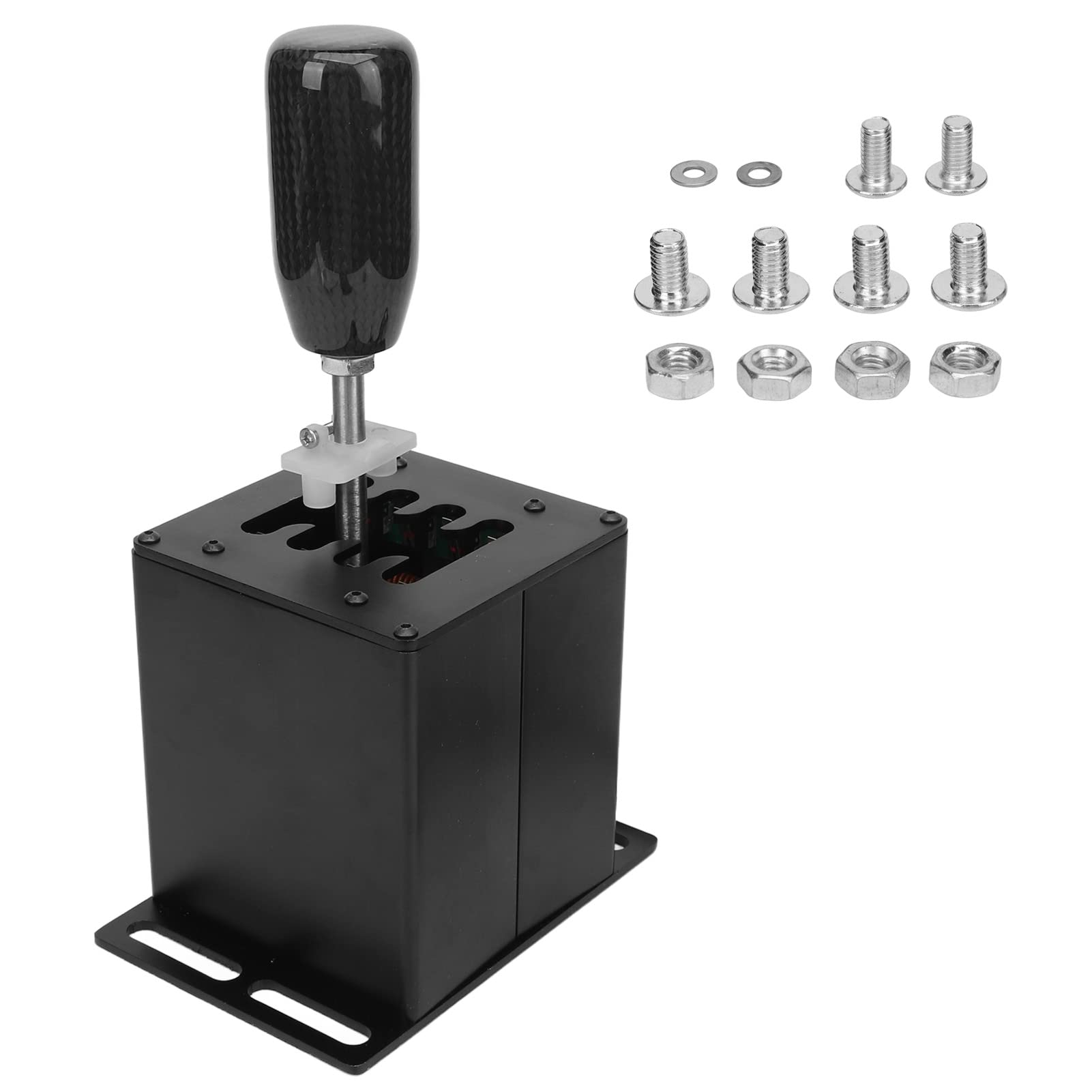 Septpenta USB Simulator Shifter with Carbon Fiber Knob - Compatible with Logitech G29 G27 G25 G920 & Thrustmaster T300RS GT Racing Wheels - Perfect for PC Racing Games & Driving Simulators