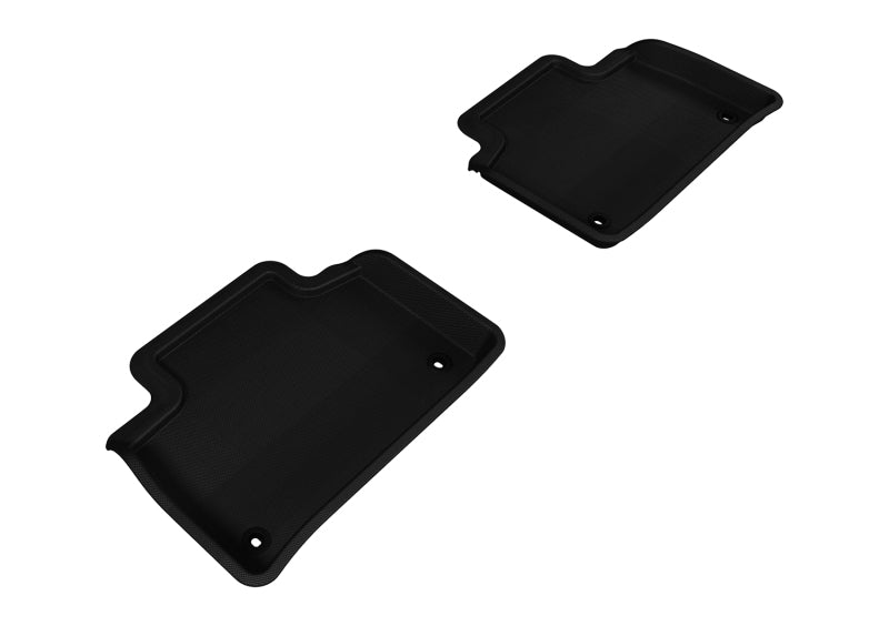 3D MAXpider Custom Fit All-Weather Floor Mats for 2007-2012 Lexus LS460 Kagu (2nd Row) - Premium Black Car Mats for Ultimate Protection & Style | Perfect for Daily Commutes, Road Trips & Family Travel