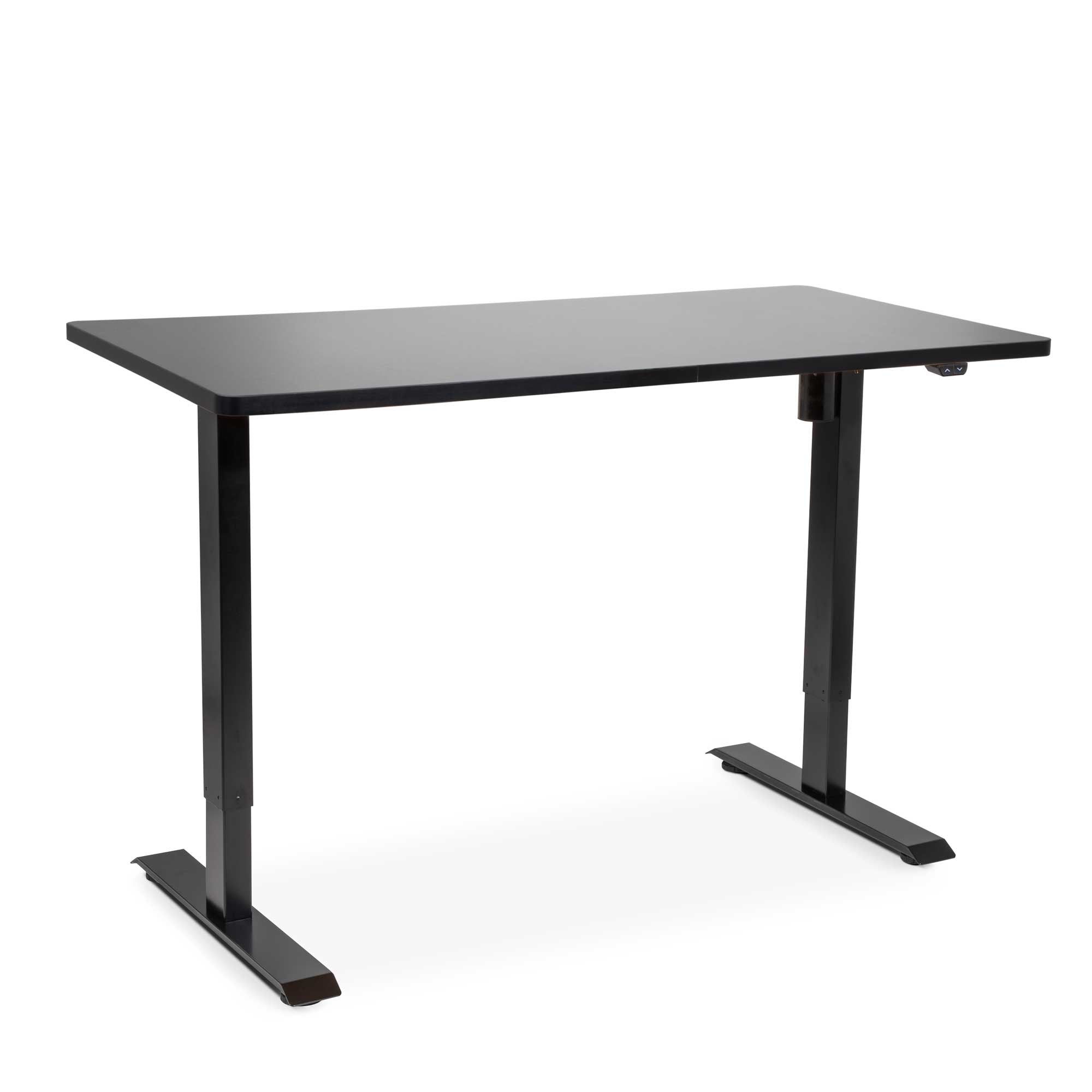 Black Electric Height Adjustable Standing Desk - Quiet Motor, 55x28 Inches, Home Office Workstation | Perfect for Remote Work, Gaming & Study Spaces