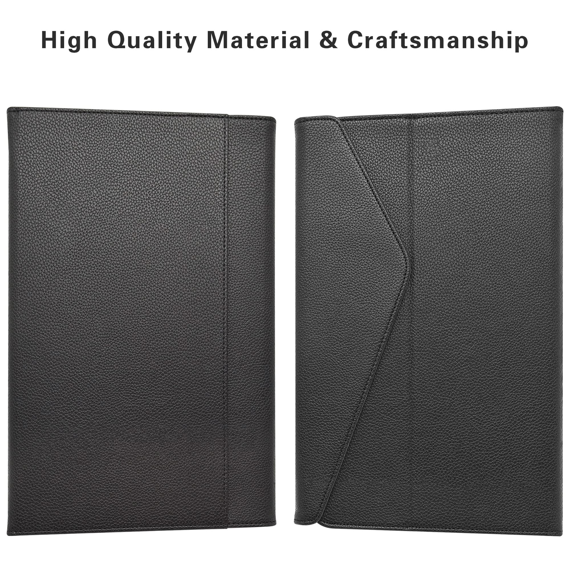 Premium Detachable Folio Case for iPad Air 10.9 Inch (4th/5th Gen 2020/2022) - Multi-Angle Stand, Auto Sleep/Wake, Storage Pocket - Perfect for Work, Study & Travel - Black