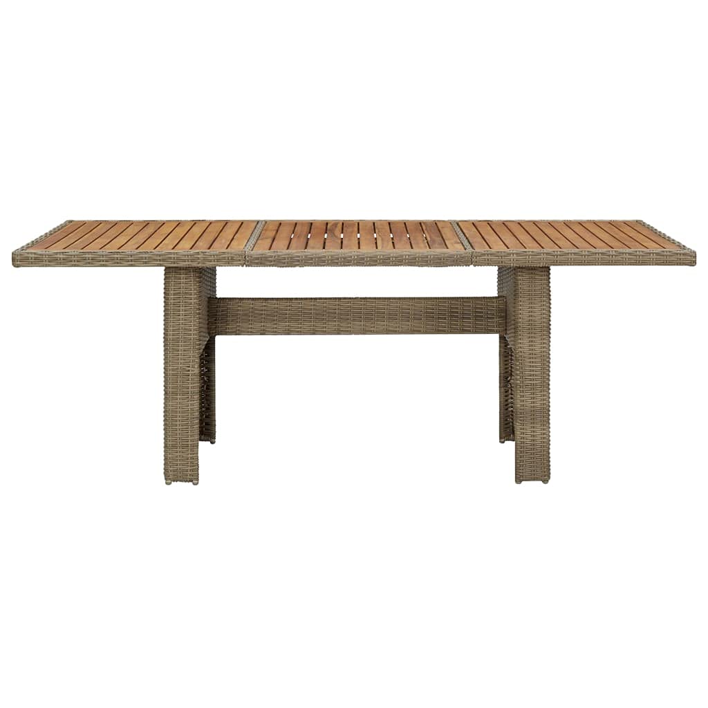 78.7x39.4x29.1 Inch Brown Poly Rattan Rectangular Outdoor Dining Table - Weather-Resistant Wicker Patio Table for Backyard, Garden, Lawn | Fast Shipping | Perfect for Outdoor Entertaining, BBQ Parties & Al Fresco Dining