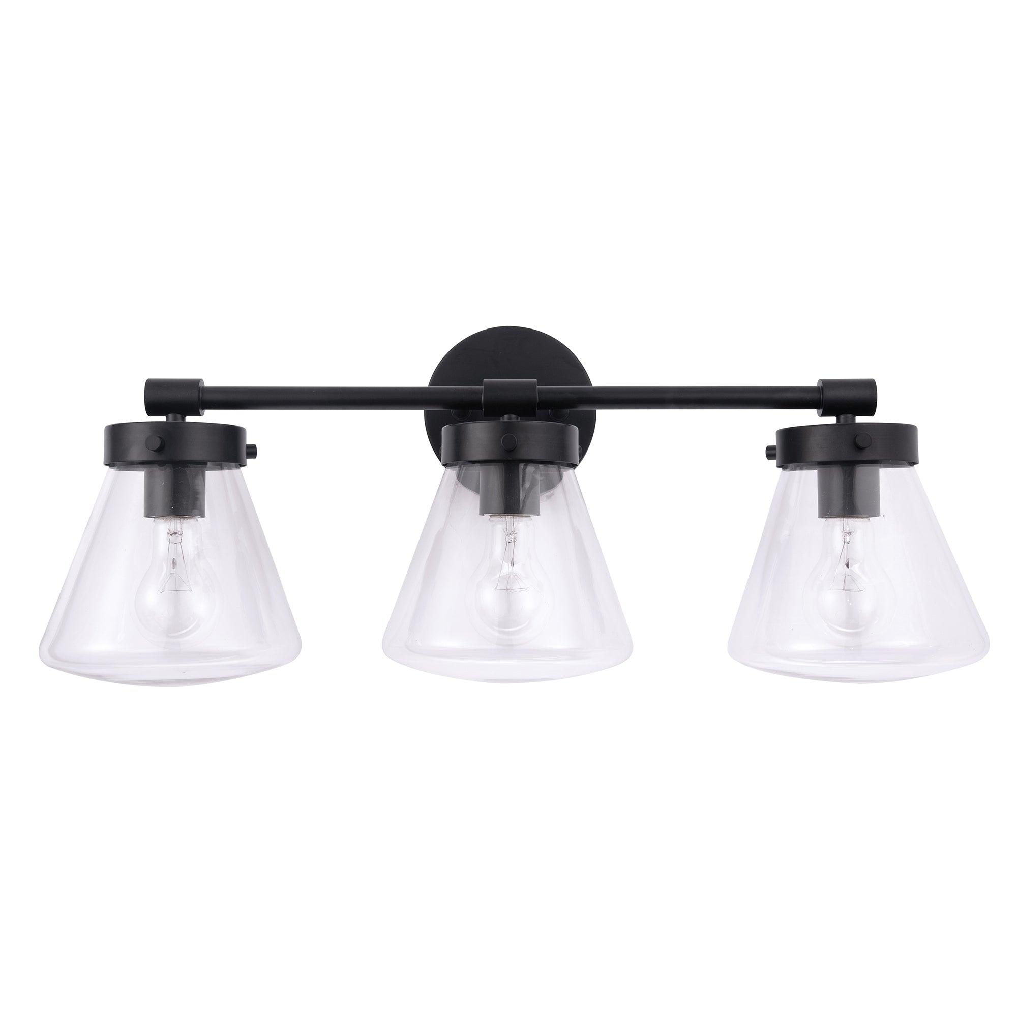 Gleam Modern 3-Light Dimmable Vanity Light - Bathroom Makeup Mirror Lighting Fixture for Bedroom, Dressing Room & Powder Room