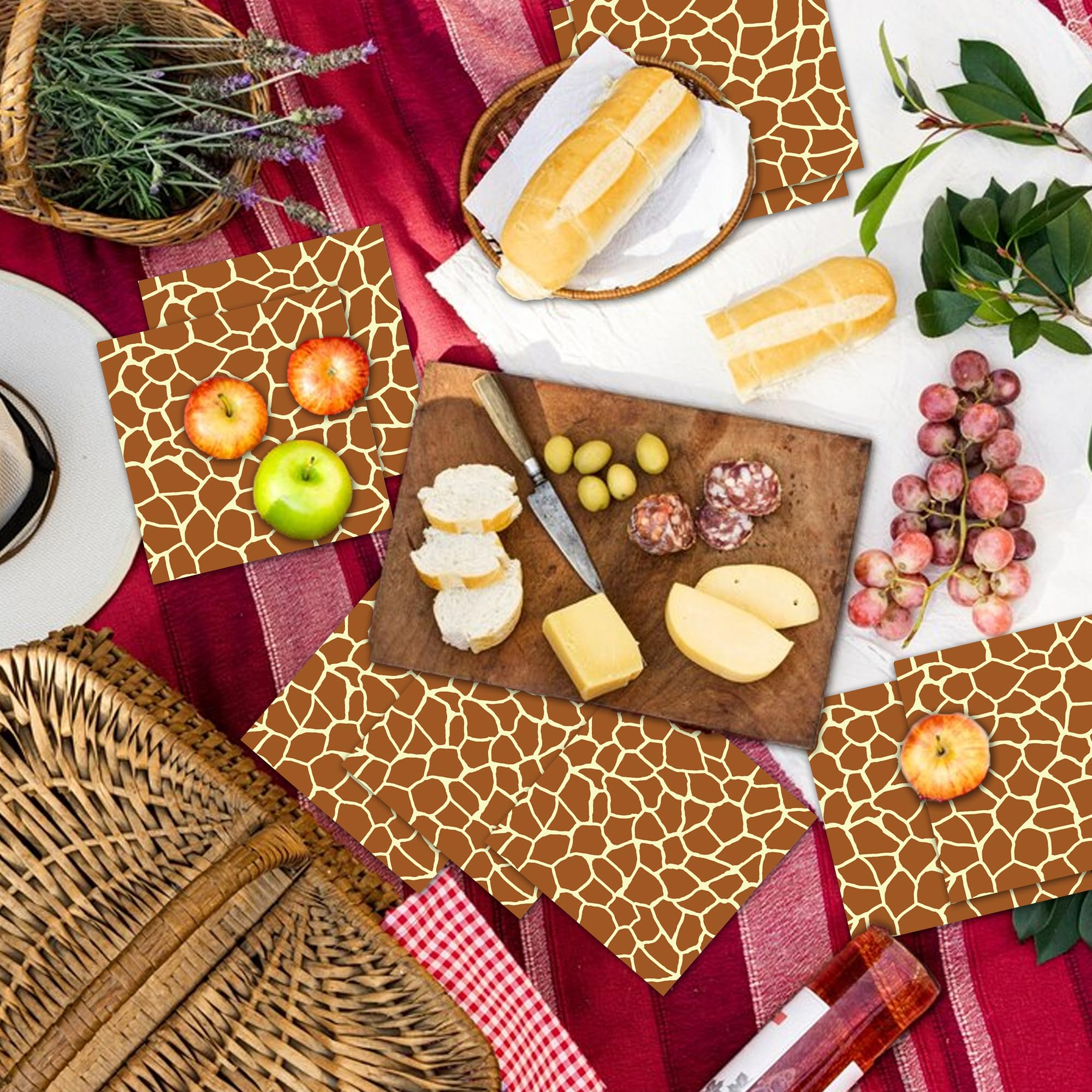 40Pcs Giraffe Print Party Napkins - Disposable Paper Luncheon Napkins for Jungle Theme Birthday, Baby Shower & Safari Party Supplies - Perfect for Wild Animal Themed Decorations