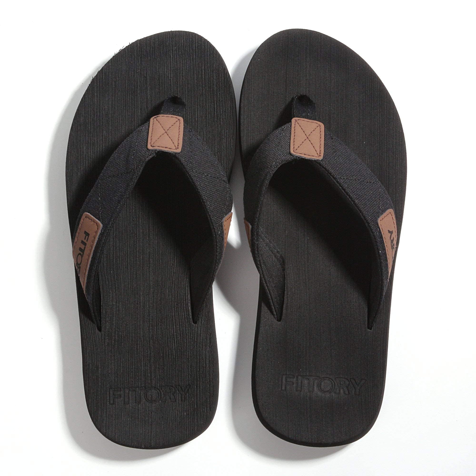 FITORY Men's Flip Flops - Comfortable Thong Sandals for Beach, Pool, and Casual Wear - Sizes 6-15 (US) - Lightweight Summer Slippers for Walking, Travel, and Outdoor Activities