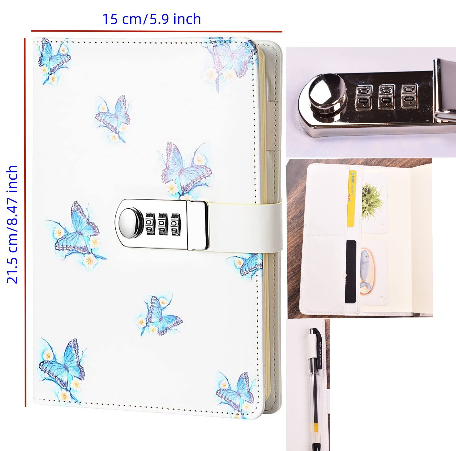 Secure A5 Password Lock Journal - Digital Combination Locking Diary Notebook with Cover, Perfect for Personal Writing, Travel Planner & Gift Ideas (Style 2)