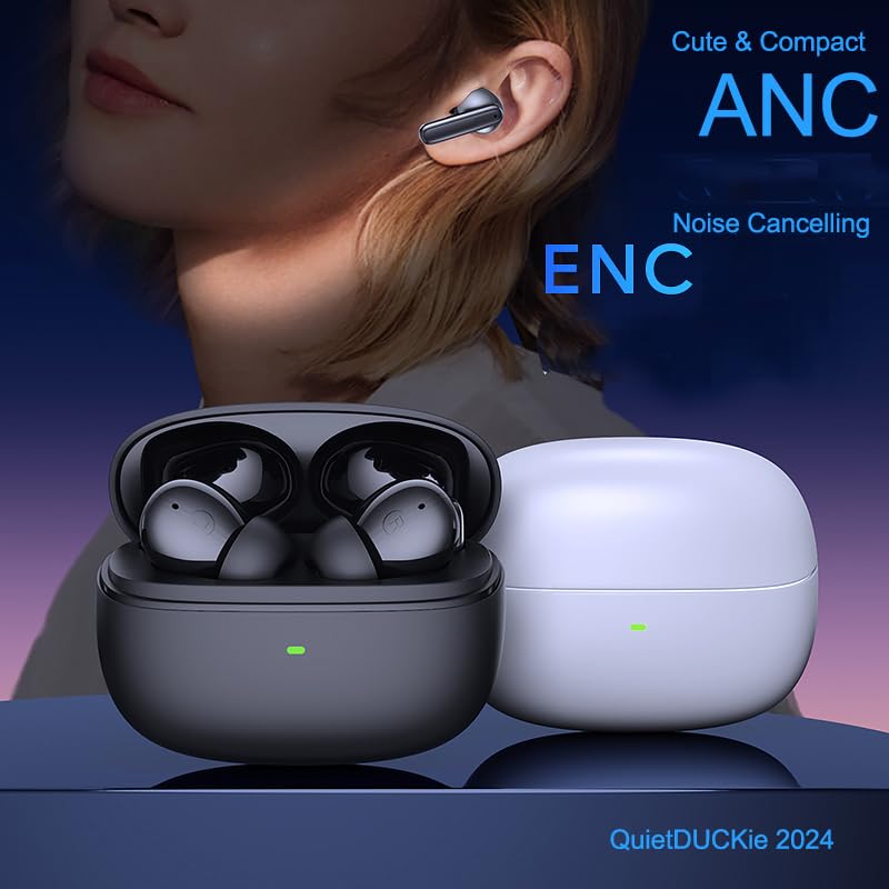 Premium Active Noise Cancelling Bluetooth Earbuds with Qi Wireless Charging, Hall Switch Technology & Dual Mic (ANC+ENC) - Includes Travel Pouch | USB-C Fast Charging | Porcelain White | Perfect for Commuting, Workouts & Travel