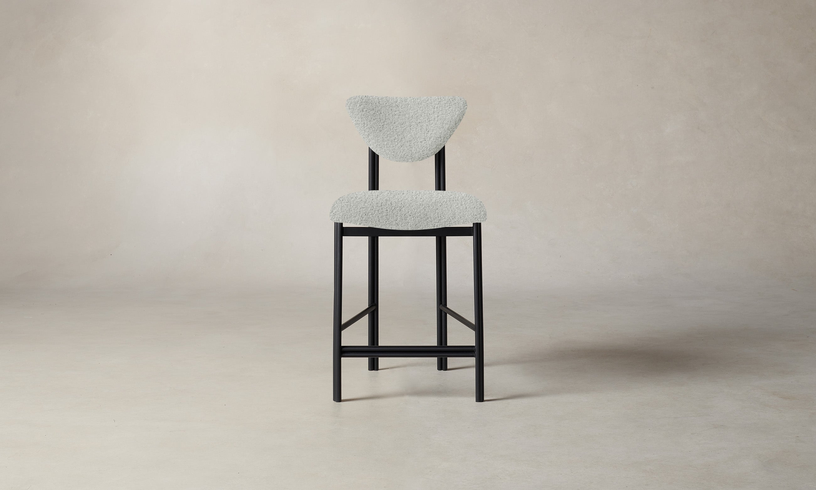 The Cooper Counter Stool - Woolen Bouclé Cliff Bar Stool for Kitchen Island, Breakfast Nook & Modern Home Decor