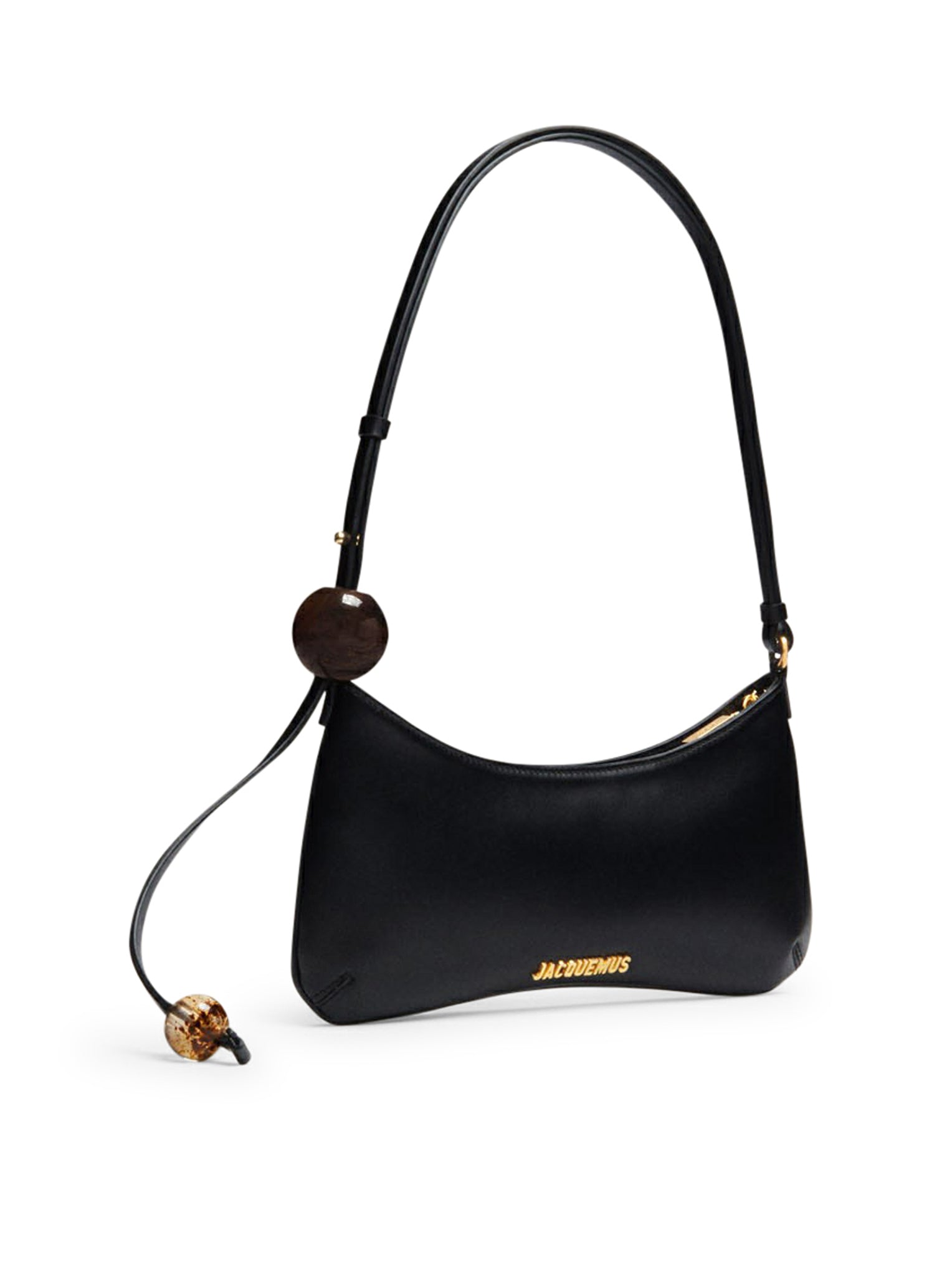 Jacquemus Le Bisou Perle Black Crossbody Bag - Stylish Pearl Accent Shoulder Purse for Women | Perfect for Evening Parties, Date Nights & Special Occasions