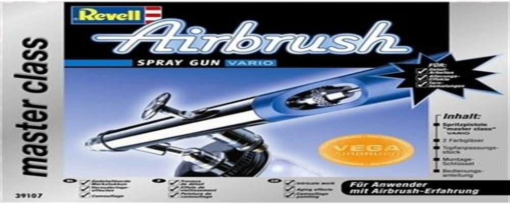 Revell Master Class Vario Airbrush Spray Gun - Professional Model Building Tool for Hobbyists & Artists - Perfect for Miniature Painting, Scale Models & DIY Crafts