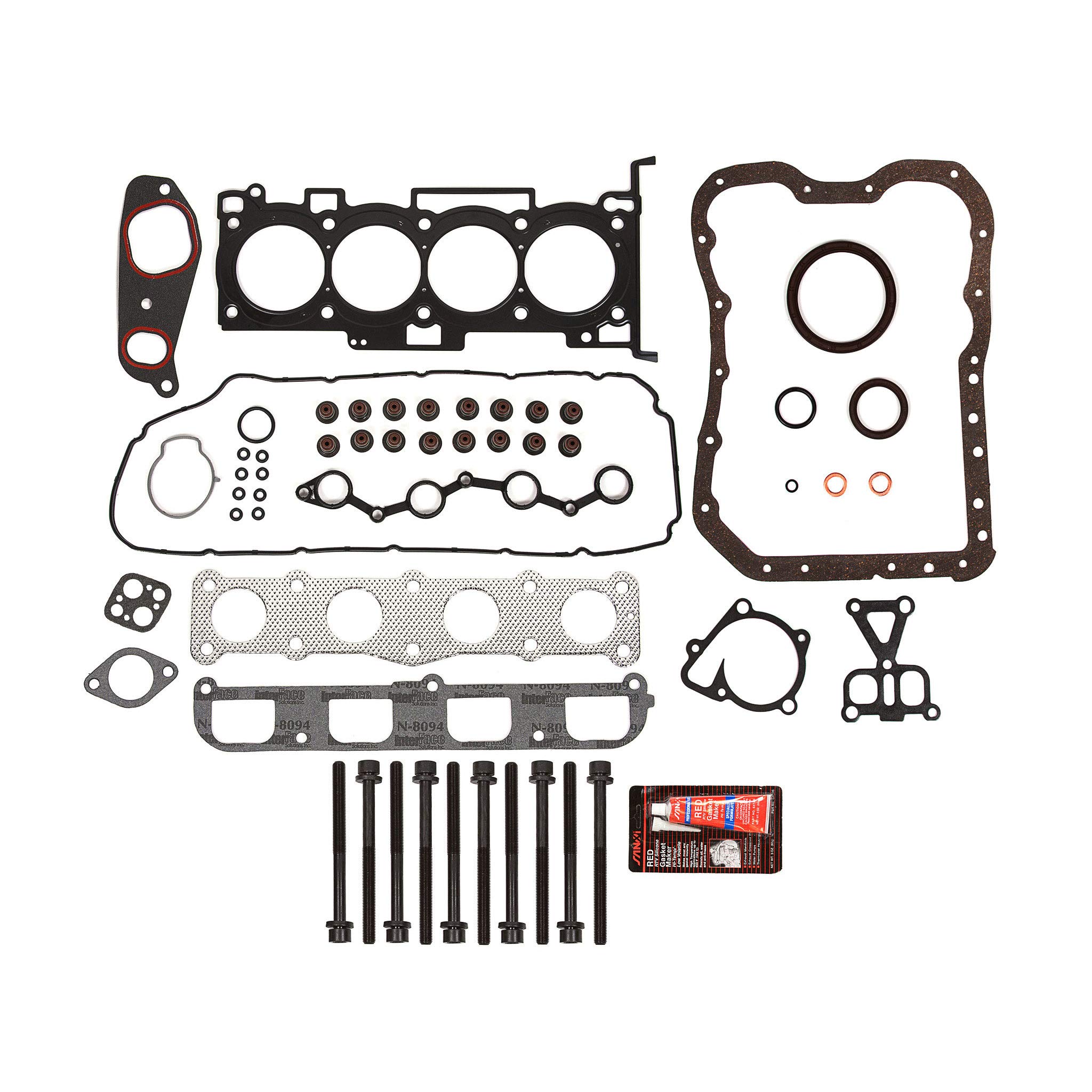 MA-4216925274 Full Gasket Set with Head Bolts - Compatible with 2006-2009 Hyundai Sonata, Kia Optima & Rondo 2.4L G4KC Engine - Perfect for Engine Repair, Maintenance & Overhaul Projects