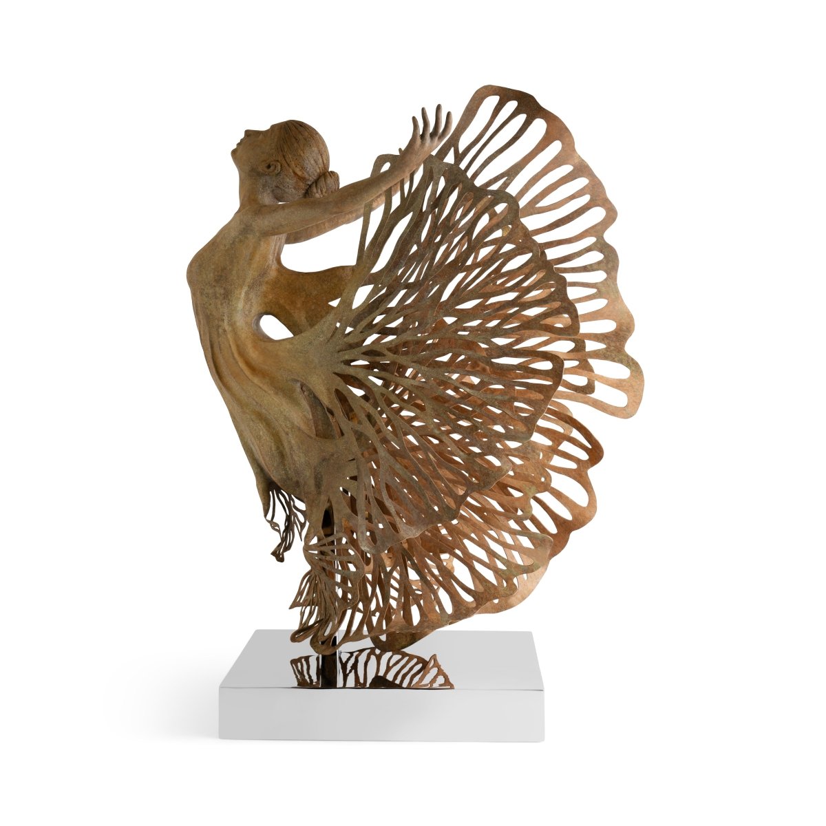 Ginkgo Fairy Sculpture - Handcrafted Home Decor, Unique Gift for Nature Lovers - Perfect for Living Room, Garden & Meditation Spaces