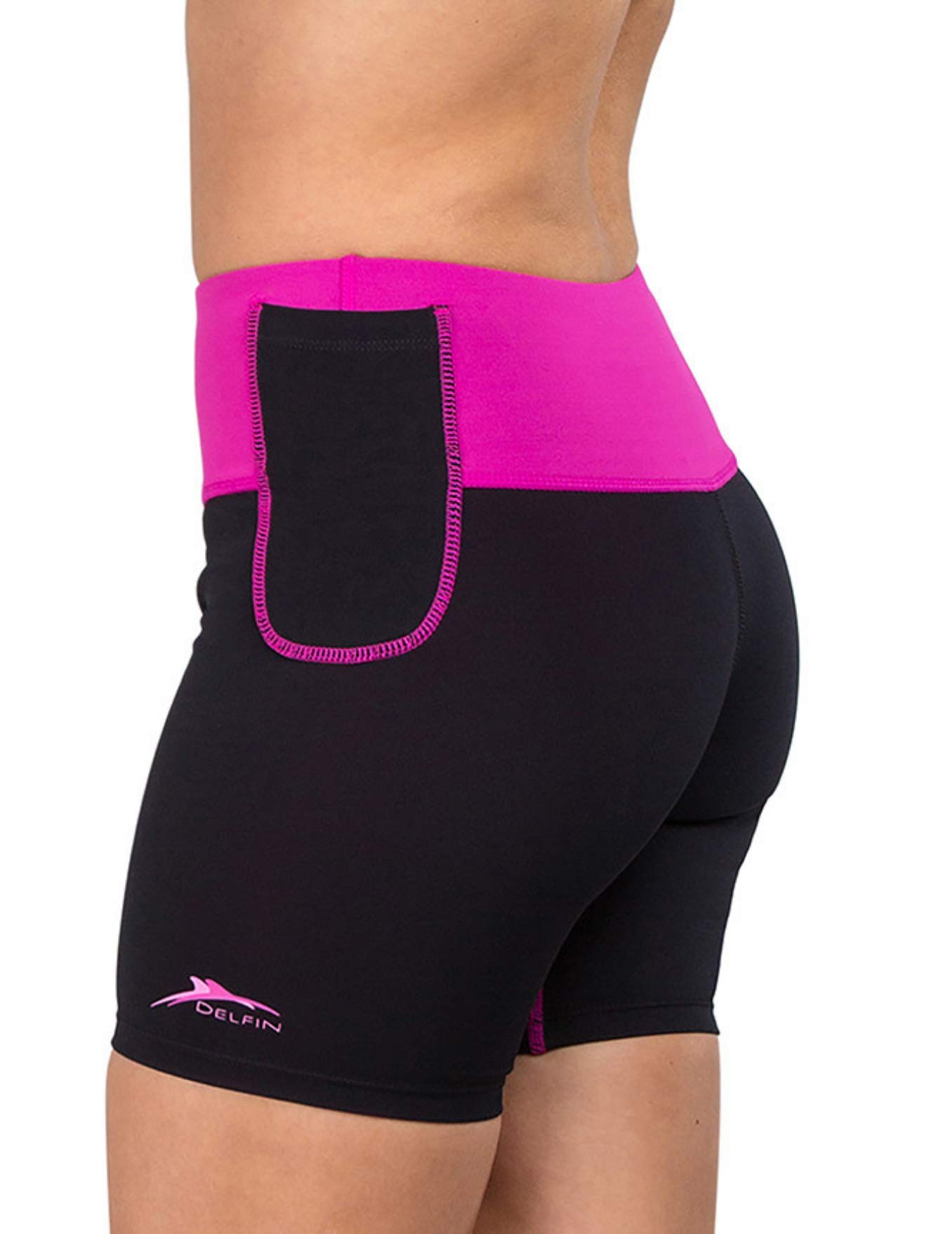 Delfin Spa Women's Mineral Infused Energizing Fitness Shorts - Workout, Yoga & Running Shorts for Petite to Plus Size - Moisture Wicking & Comfortable for Active Lifestyles