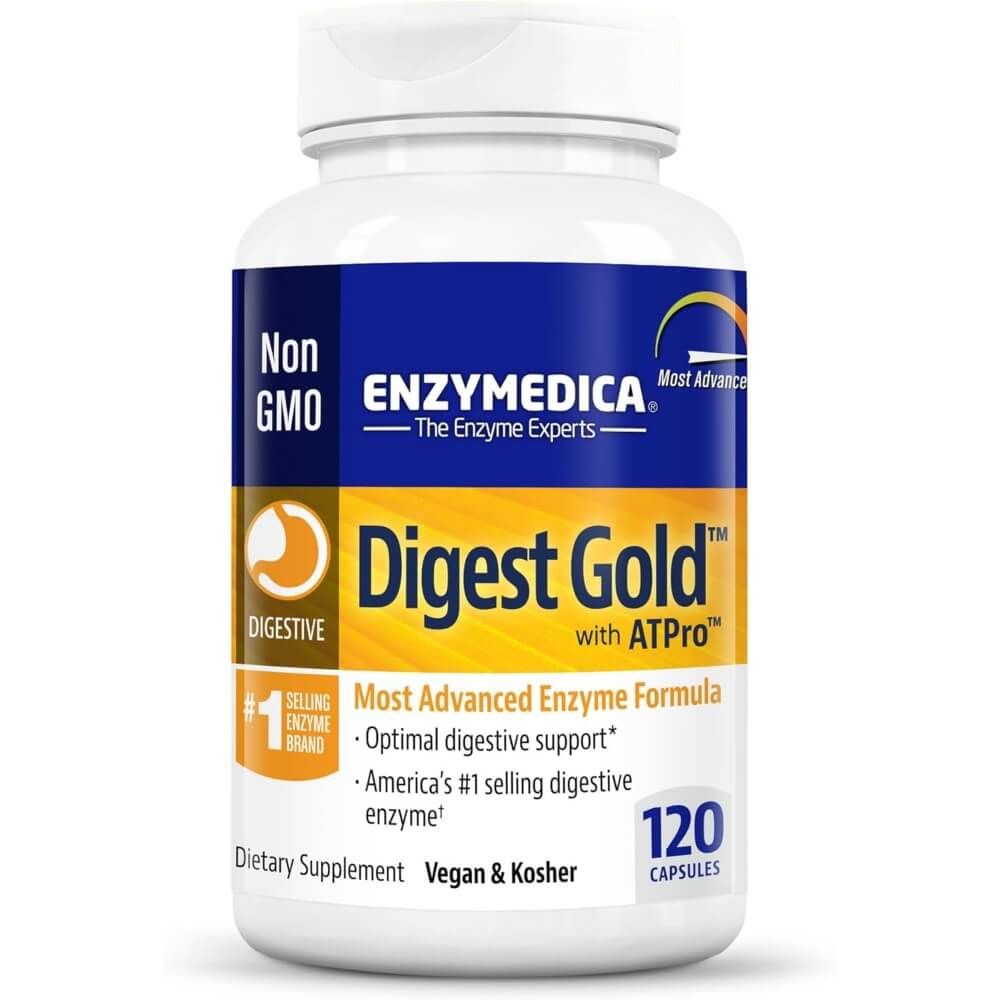 Enzymedica Digest Gold 120 Capsules - Premium Digestive Enzyme Supplement for Gut Health & Digestion Support - Ideal for Bloating, Gas Relief & Food Intolerance