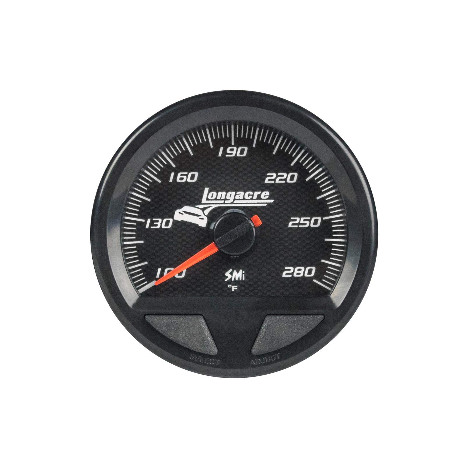 Longacre 52-46752 SMI Elite WP Oil/Water Temperature Gauge - High Performance Racing & Automotive Engine Monitoring for Track & Street Use