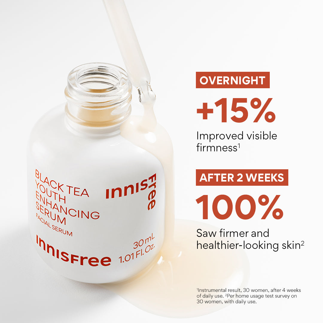 Anti-Aging Black Tea Youth Enhancing Serum for Face - Brightening & Firming Skincare Treatment for Wrinkles & Fine Lines - Perfect for Nighttime Routine & Daily Use