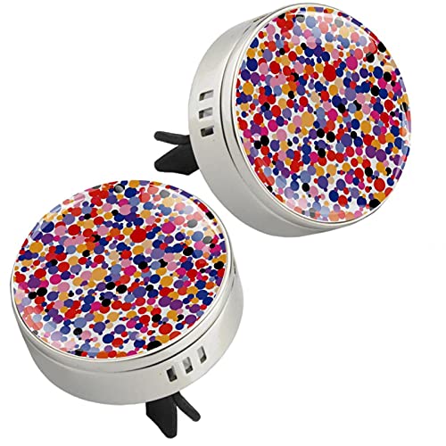Polka Dot Car Air Freshener Vent Clip - Aroma Diffuser & Air Freshener for Cars - Eliminates Odors & Refreshes Air - Perfect for Daily Commute, Road Trips & Office Parking