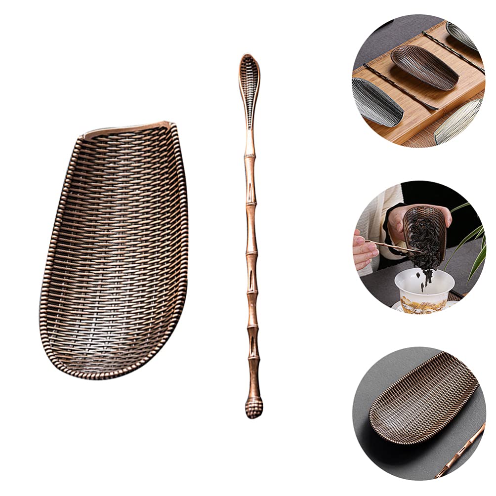 Premium Alloy Tea Scoop & Needle Set - Traditional Tea Ceremony Accessories for Matcha, Loose Leaf Tea, and Tea House Use