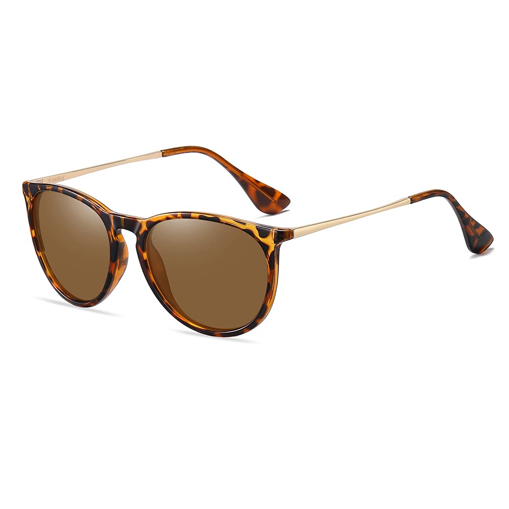 Polarized Sunglasses for Women & Men - UV Protection, Vintage Round Retro Design - Perfect for Driving, Beach & Outdoor Activities