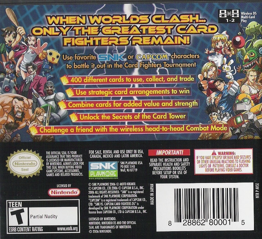 SNK vs Capcom Card Fighters - Classic Trading Card Game for Collectors & Players | Perfect for Battles, Tournaments & Nostalgic Gaming Fun