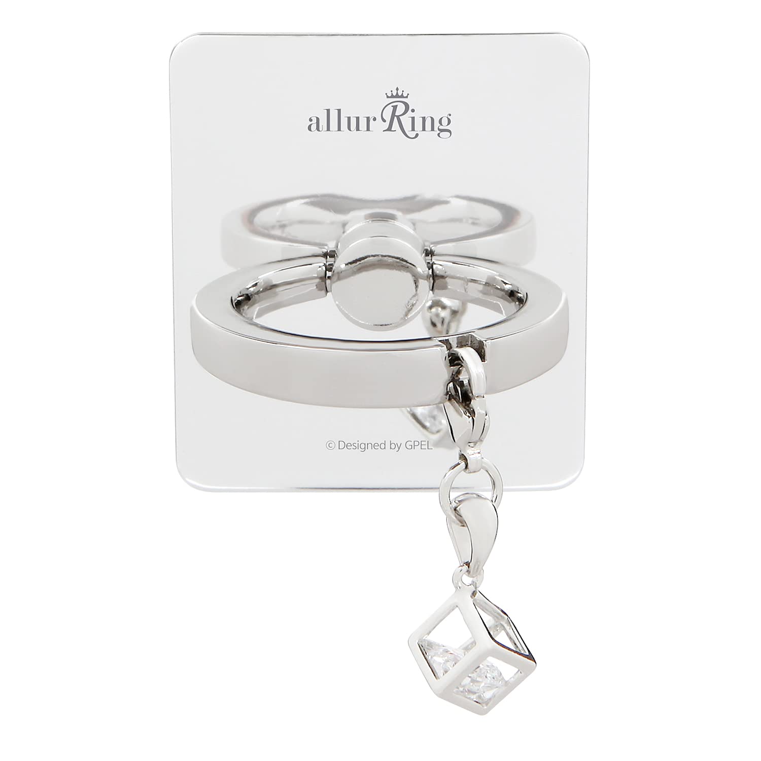 360° Rotating Phone Ring Holder - Silver Stand & Kickstand for Secure Grip - Perfect for Watching Videos & Selfies