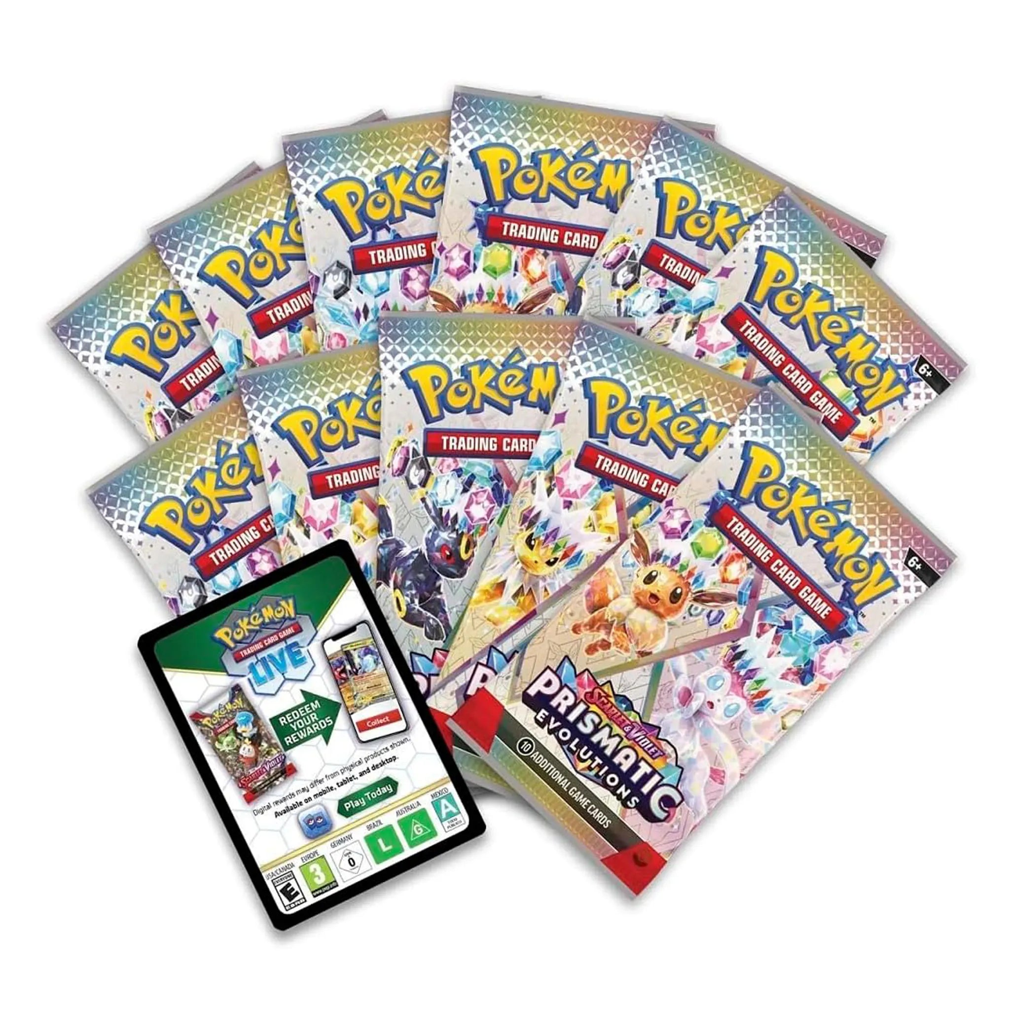 Pokémon Scarlet & Violet Prismatic Evolutions Elite Trainer Box - Official Pokémon Center Exclusive | Collectible Trading Cards for Battles & Display