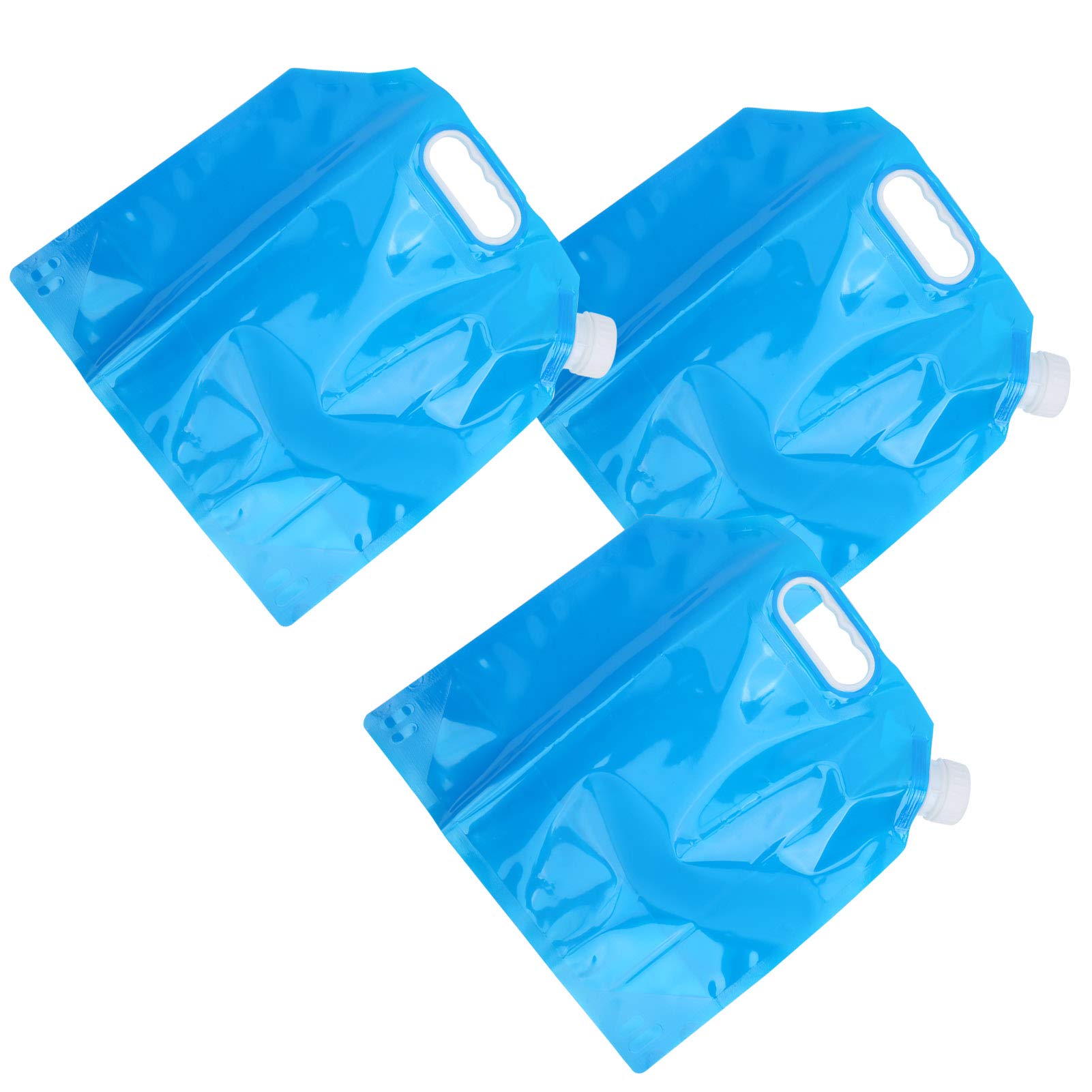**Estink 5L Collapsible Water Storage Bag - 3 Pack Portable Folding Water Container with Handle & Leak-Proof Screw Cap - Ideal for Camping, Hiking, Emergency Preparedness & Outdoor Adventures**