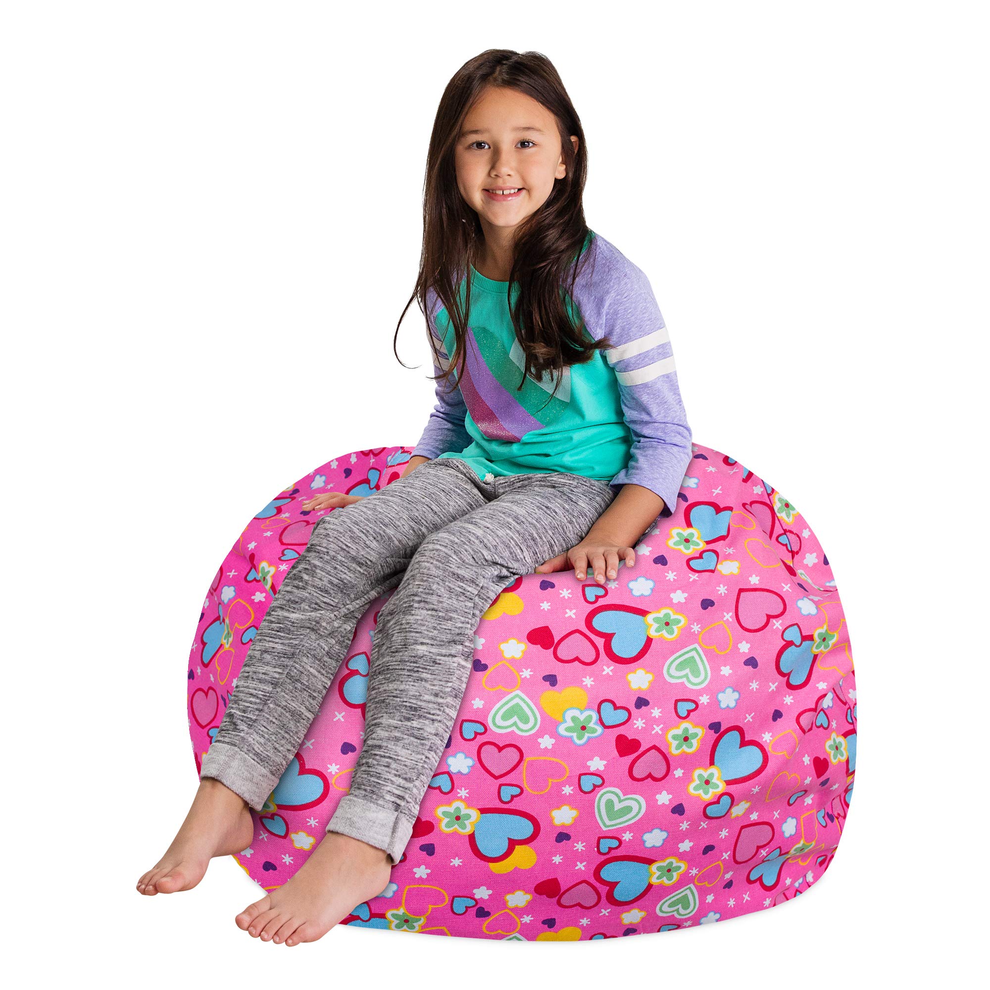 Posh Kids Stuffed Animal Storage Bean Bag Chair Cover - Large 38
