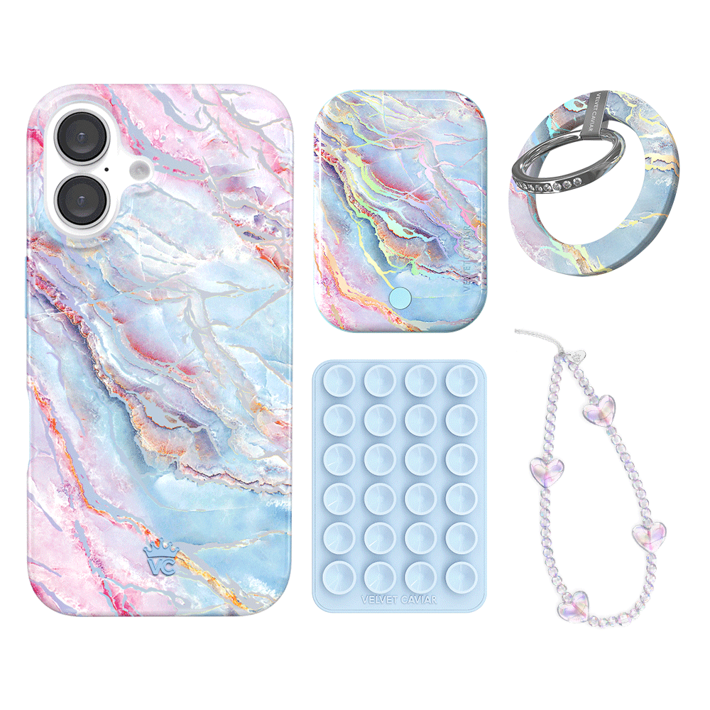 Holo Moonstone iPhone Case with Grip - Stylish & Protective Phone Cover for iPhone 13/14/15 - Perfect for Everyday Use, Travel & Outdoor Activities