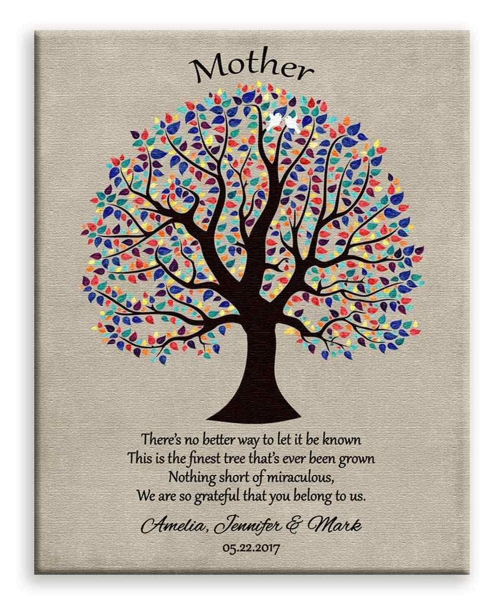 11x14 Personalized Mounted Canvas Art Print - Custom Mother's Day Poem Gift for Mom from Daughter or Son - Birthday, Anniversary, Christmas Present - Ready for Gift Wrapping (LTC-C1461) - Perfect for Home Decor, Nursery, Office & Special Occasions