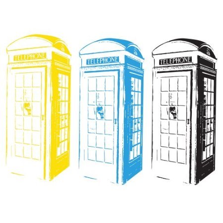 Vintage Phone Booth Vinyl Wall Art Decal - Retro British Style Peel and Stick Wall Decor for Living Room, Bedroom, Office - Perfect for Home Decor & Gift Ideas
