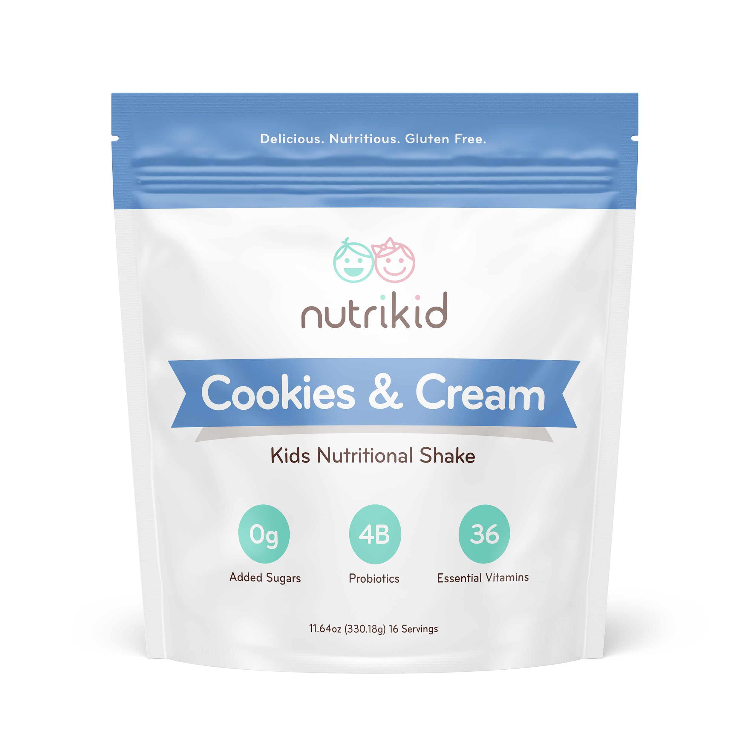 Kids Protein Powder Shake with 36 Vitamins & 10g Whey Protein | Weight Gain Drink Mix for Children | Digestive Enzymes & Probiotics | Healthy Growth Snack (12.25 oz) - Perfect for Breakfast, After-School Snacks & Picky Eaters