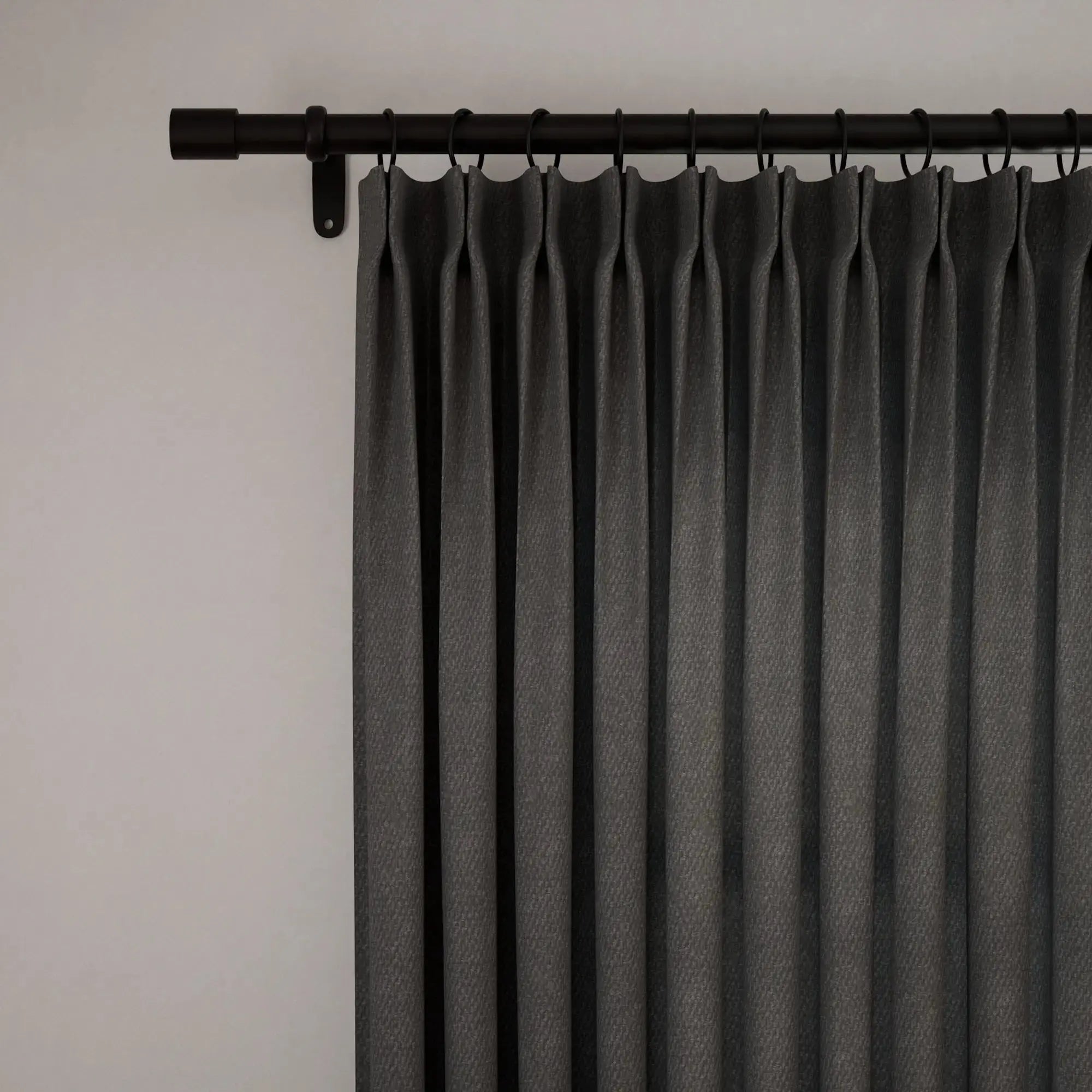 Vinny Twill Pleated Drapery Curtains - Elegant Window Treatments for Living Room, Bedroom & Home Decor