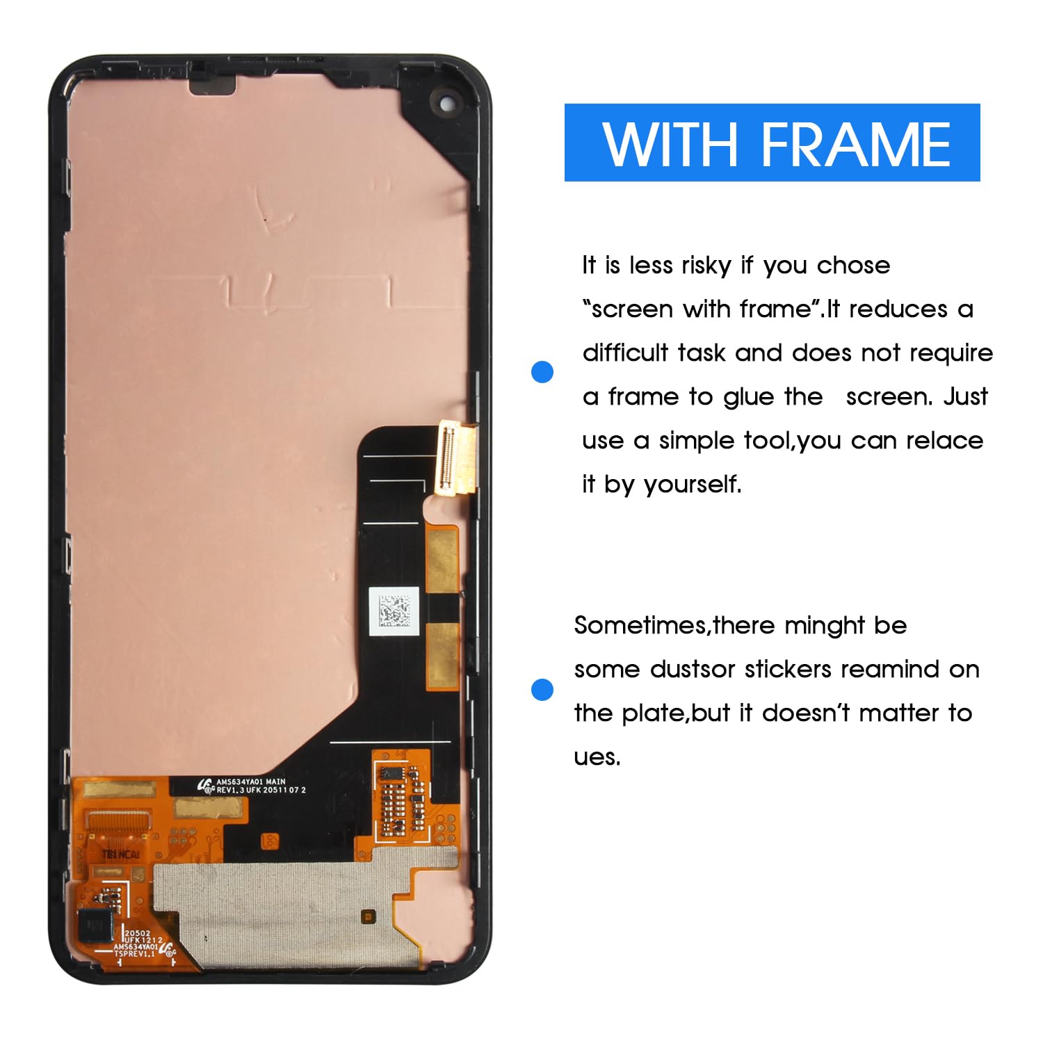 Google Pixel 5A 5G LCD Screen Replacement Kit - 6.34