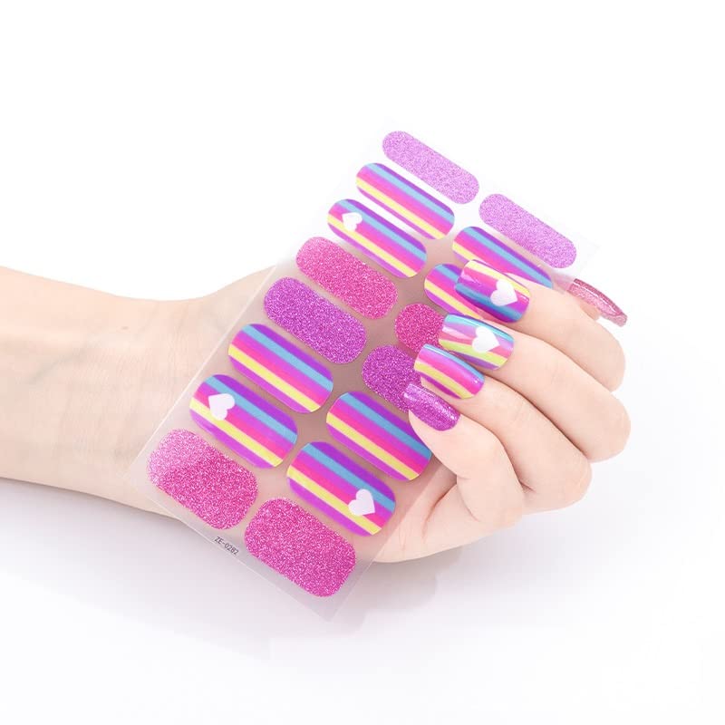 Secret Lives® Nail Sticker Set - 3 Pack Salon-Quality Nail Decals with Nail File, Prep Pad & Cuticle Stick | Quick & Easy DIY Manicure at Home | Perfect for Parties, Weddings & Everyday Nail Art