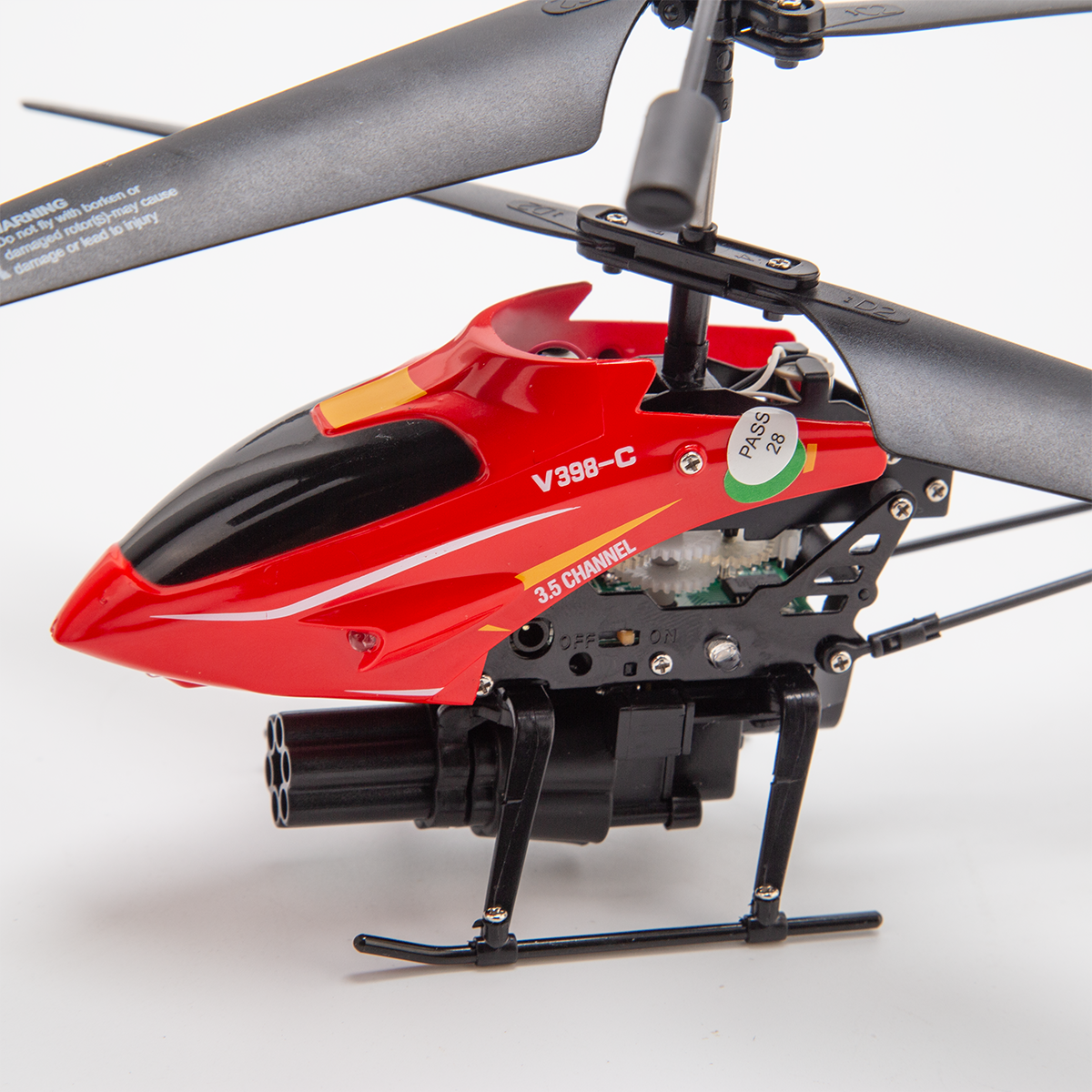 WLTOYS XK V398 C RC Helicopter with Missile Launch - 6 Axis Gyro & Altitude Hold Remote Control Drone for Adults & Kids - Perfect for Outdoor Flying, Aerial Photography and RC Hobby Fun