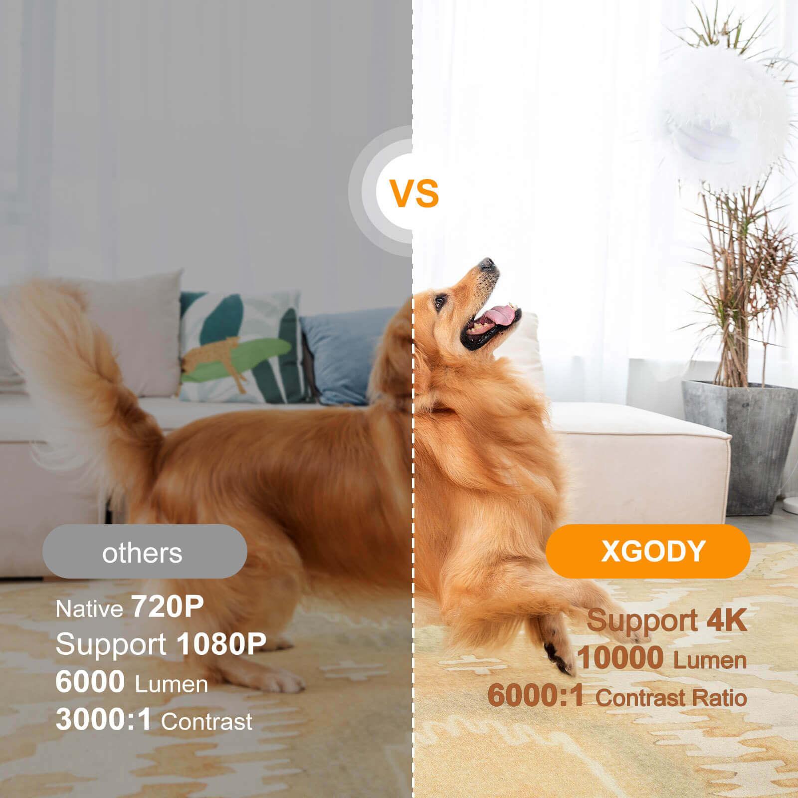 HY300 Mini Portable Projector with Built-in Apps, WiFi & Bluetooth - Perfect for Home Theater, Outdoor Movies, and Business Presentations