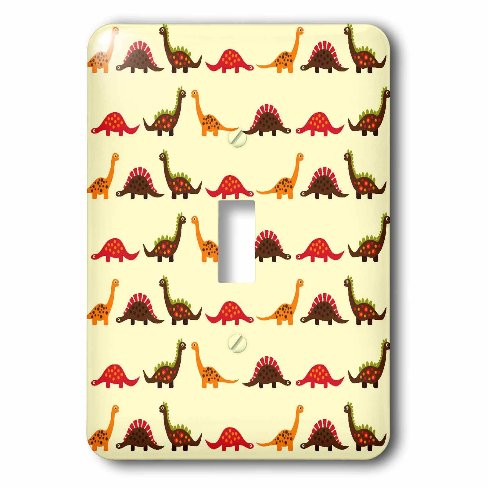 3D Printed Cute Dinosaur Parade Light Switch Cover - Fun Dino Theme for Kids Room, Nursery & Dinosaur Lovers - Perfect for Bedroom, Playroom & Home Decor